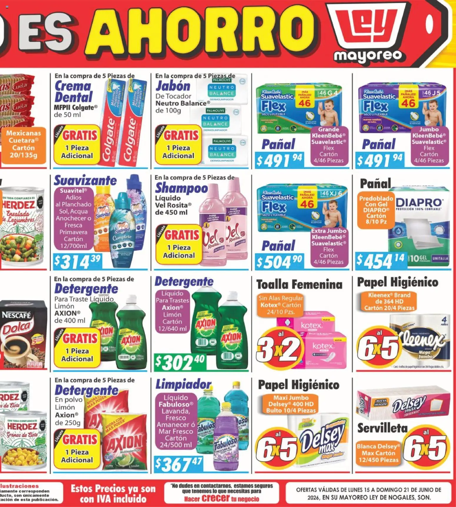 Nuevas ofertas de Casa Ley válidas en toda la República Mexicana desde el 15.06.2026. ¡Encuentra las mejores ofertas en Casa Ley folleto Nogales! | Página: 6 | Productos: Crema, Limón, Limpiador, Polvo