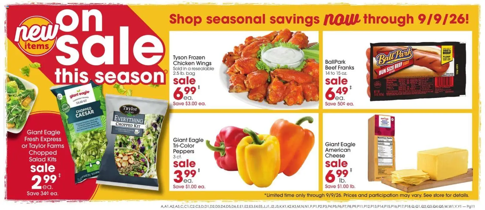 Giant Eagle Weekly Ad - valid from 07/16/2026 | Page: 11 | Products: Peppers, Beef, Salad, Bag
