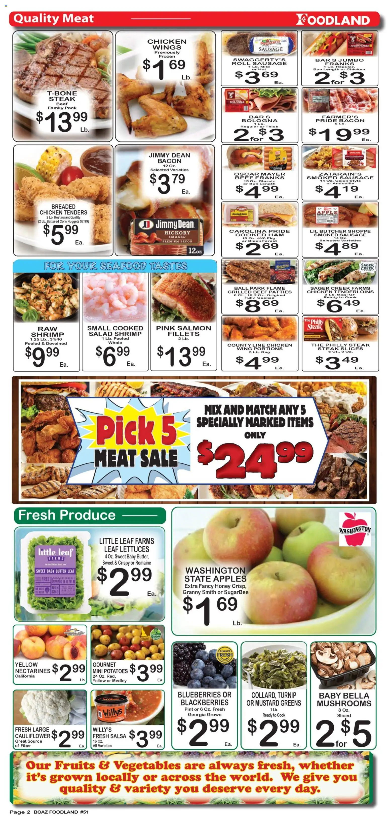 Foodland Weekly Ad - valid from 09.06.2026 | Page: 2 | Products: Corn, Butter, Beef, Seafood