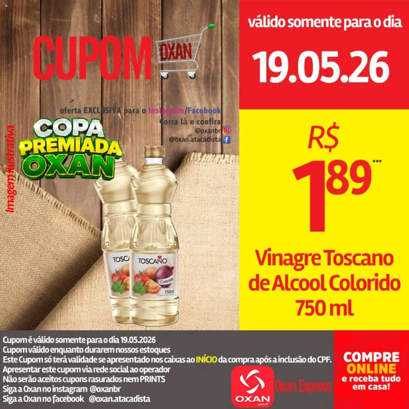 Oxan Atacadista Folheto - válido de 19.05.2026 | Página: 18 | Produtos: Vinagre, Copa