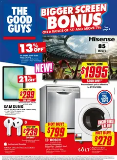 Preview of The Good Guys Bigger Screen BONUS - valid from 13.05.2026