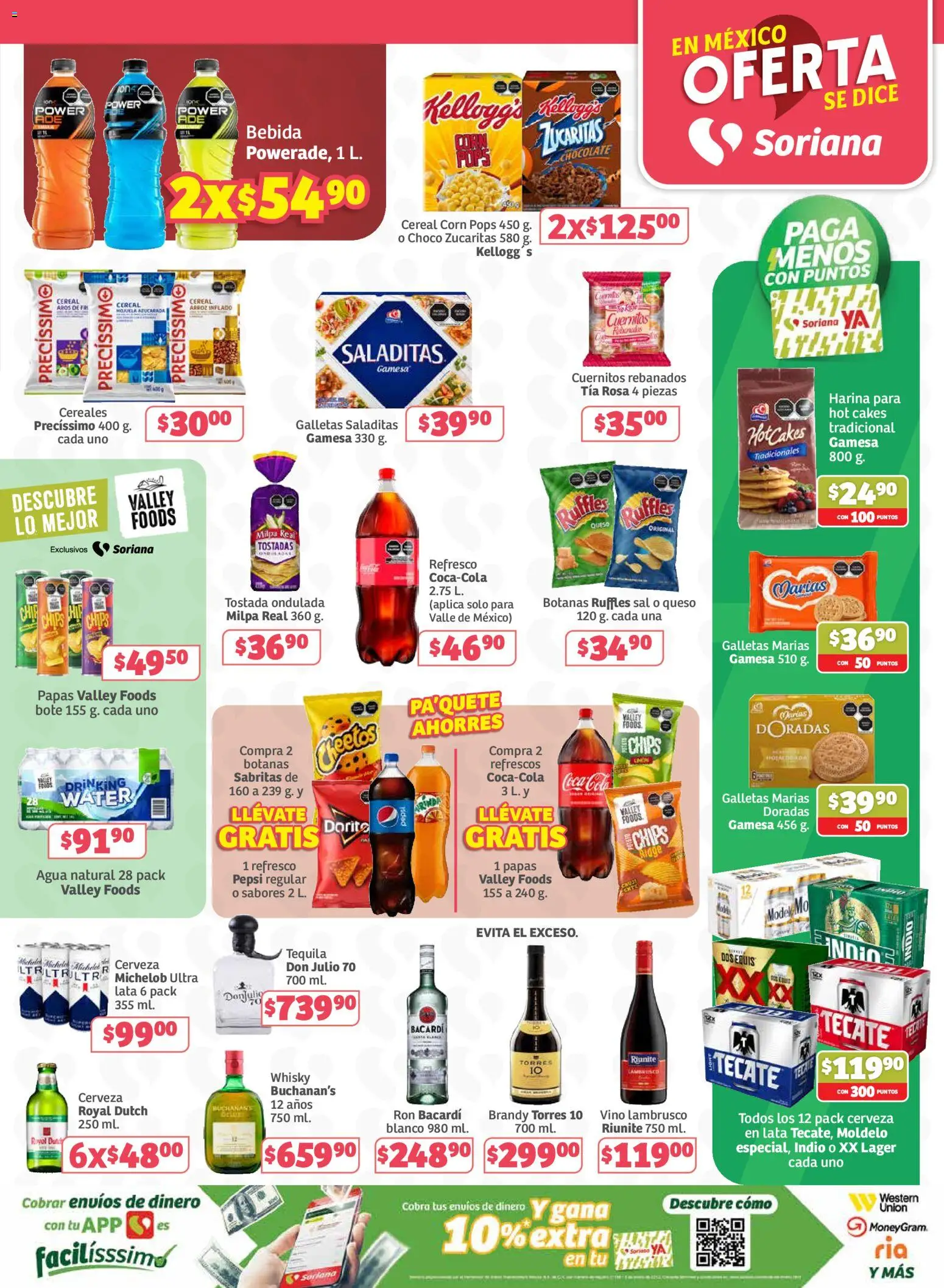 Nuevas ofertas de Soriana válidas en toda la República Mexicana desde el 31/07/2026. ¡Encuentra las mejores ofertas en Soriana Oferta se dice Soriana Híper Nacional! | Página: 3 | Productos: Sal, Arroz, Galletas, Whisky