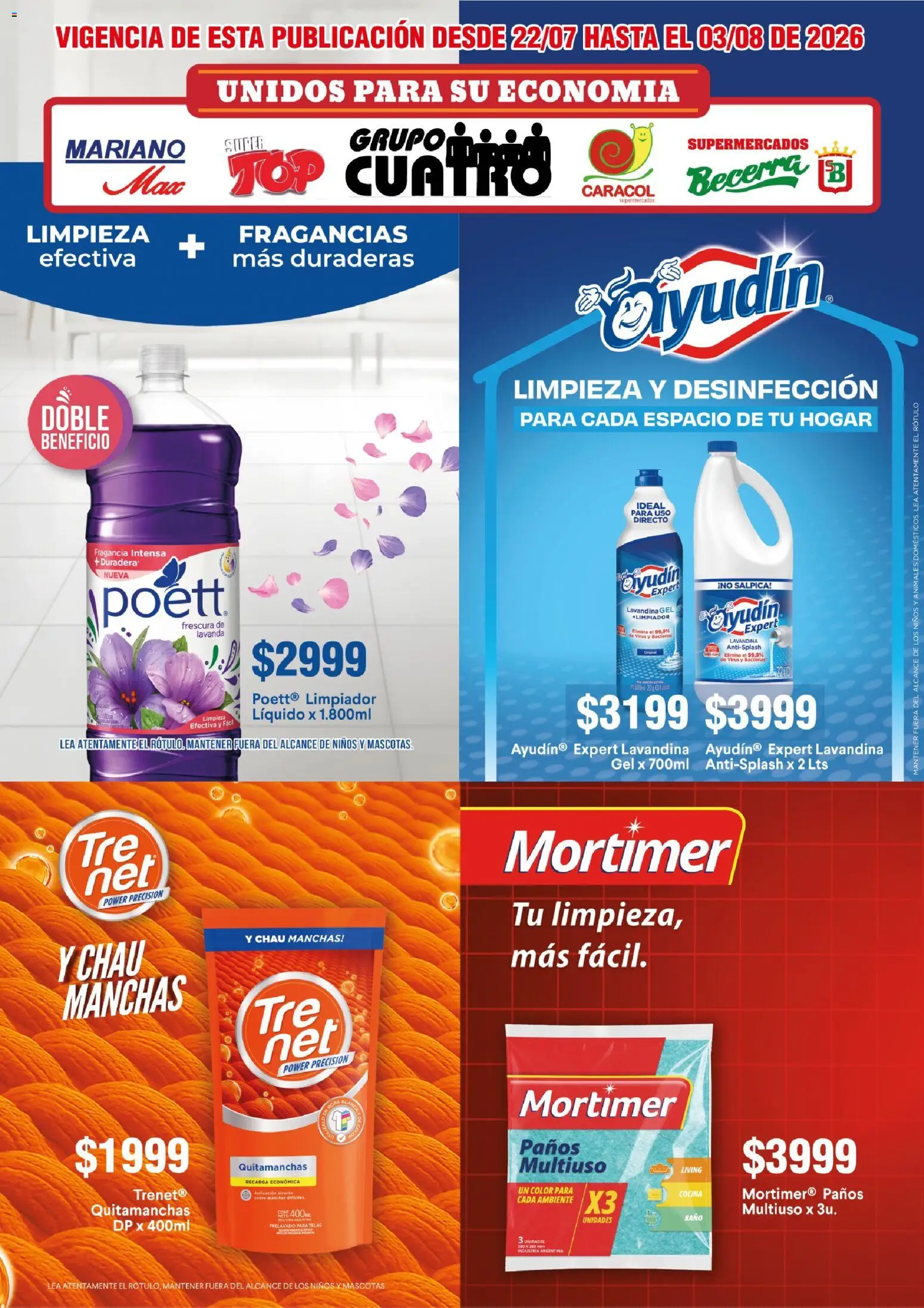 Mariano Max - Catálogo │ válido desde el 22/07/2026 | Página: 9 | Productos: Lavandina, Fragancia, Quitamanchas, Limpiador
