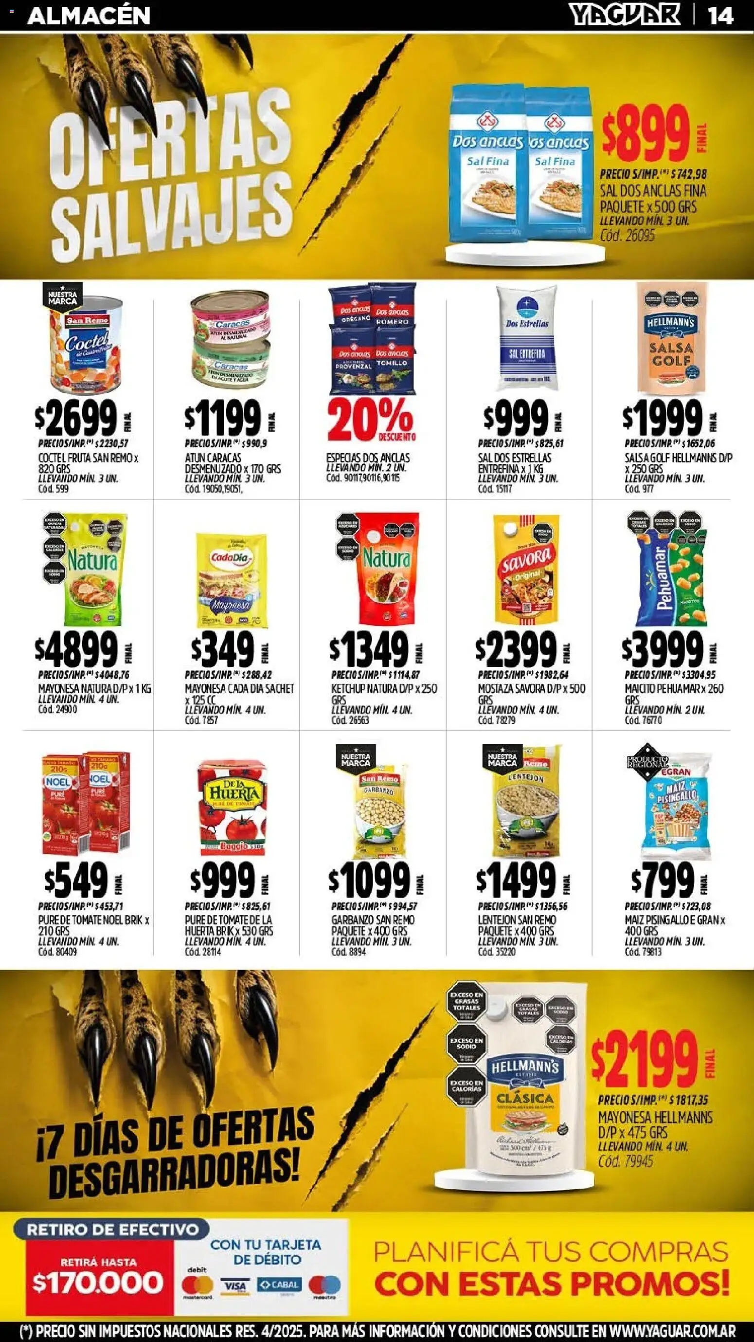 Yaguar - Oferta Semanal Córdoba │ válido desde el 03/08/2026 | Página: 15 | Productos: Mostaza, Atún, Pure de Tomate, Orégano
