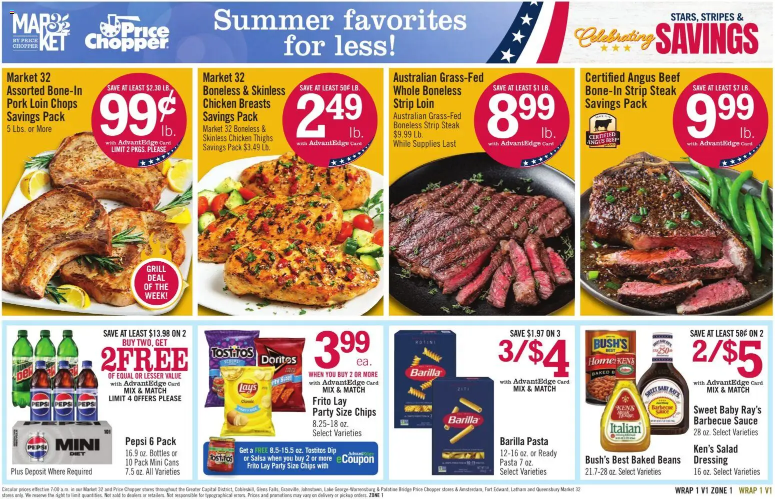 Price Chopper Weekly Ad - valid from 07/26/2026 | Page: 13 | Products: Beef, Chips, Salad, Sauce