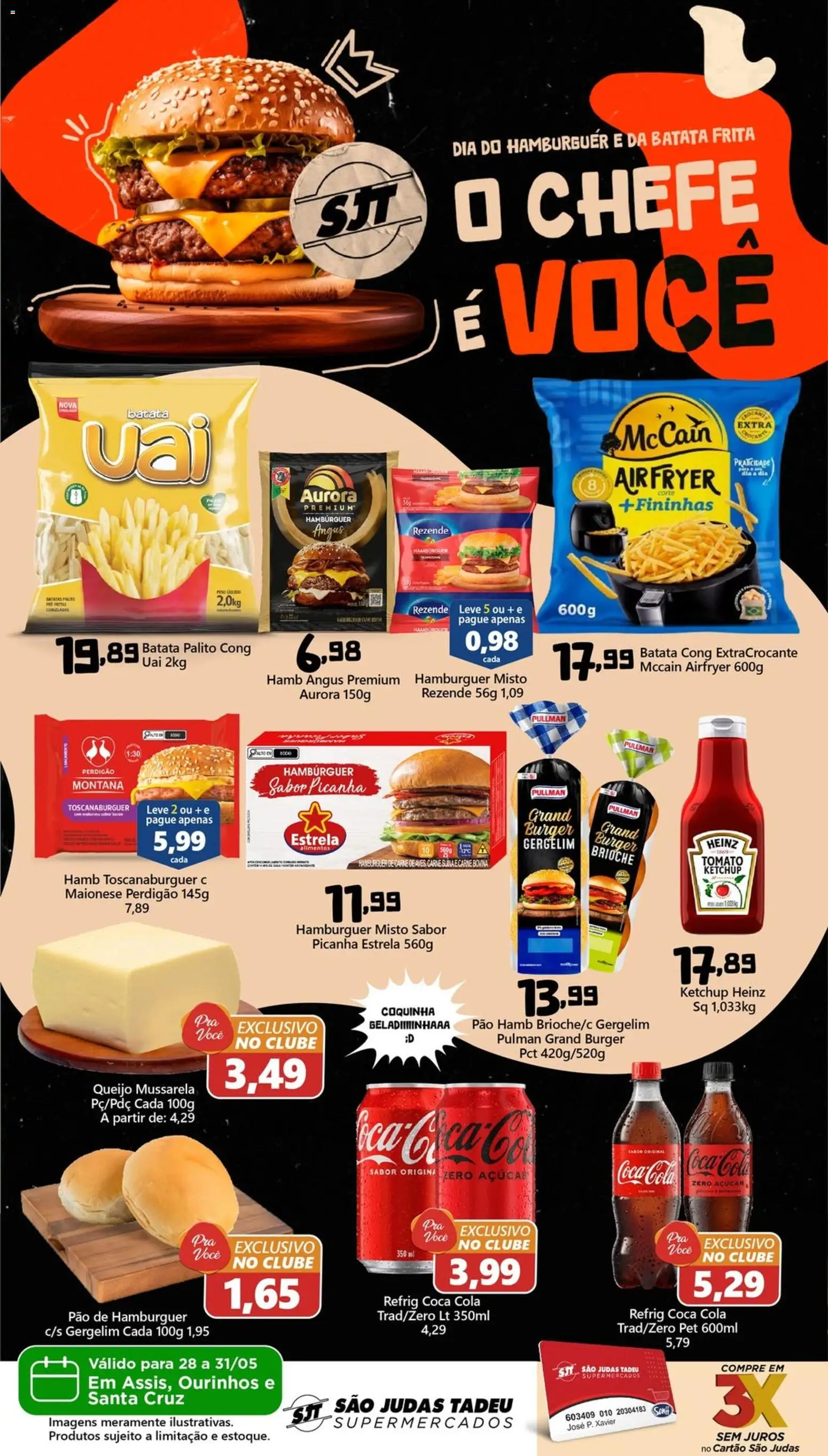 São Judas Tadeu Folheto - válido de 28.05.2026 | Página: 1 | Produtos: Cola, Carne, Ketchup, Batata frita