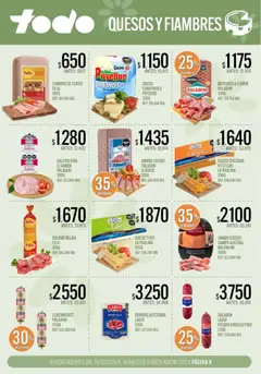 Vista previa Supermercados TODO Ofertas válido desde el 28/07/2026 | Página: 9 | Productos: Jamón cocido, Queso, Jamón, Cerdo