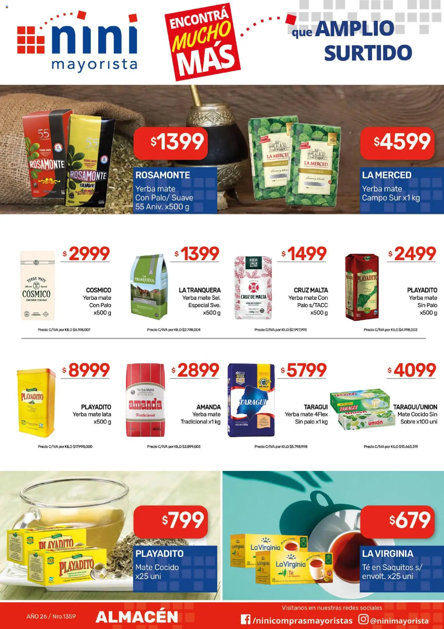 NINI Mayorista ofertas │ válido desde el 11.05.2026 | Página: 29 | Productos: Mate, Sobre, Té, Mate cocido