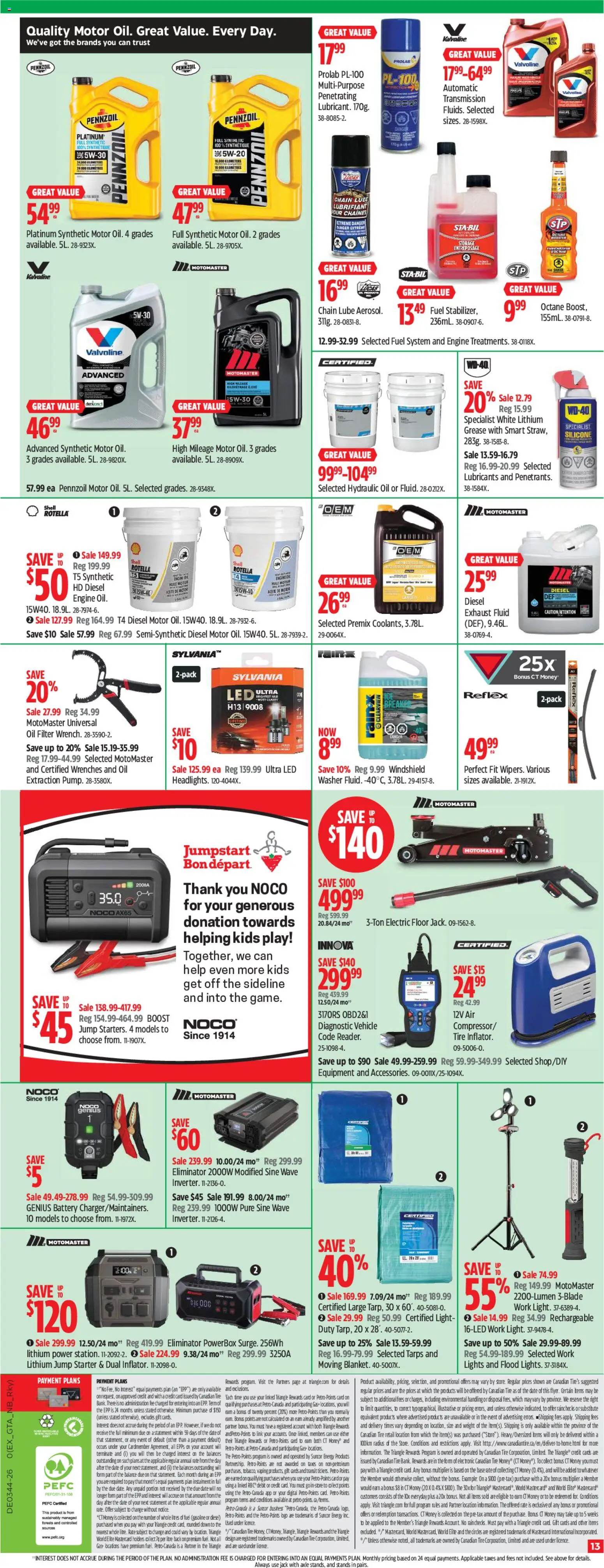 Canadian Tire flyer valid from Oct 29, 2026 | Page: 13