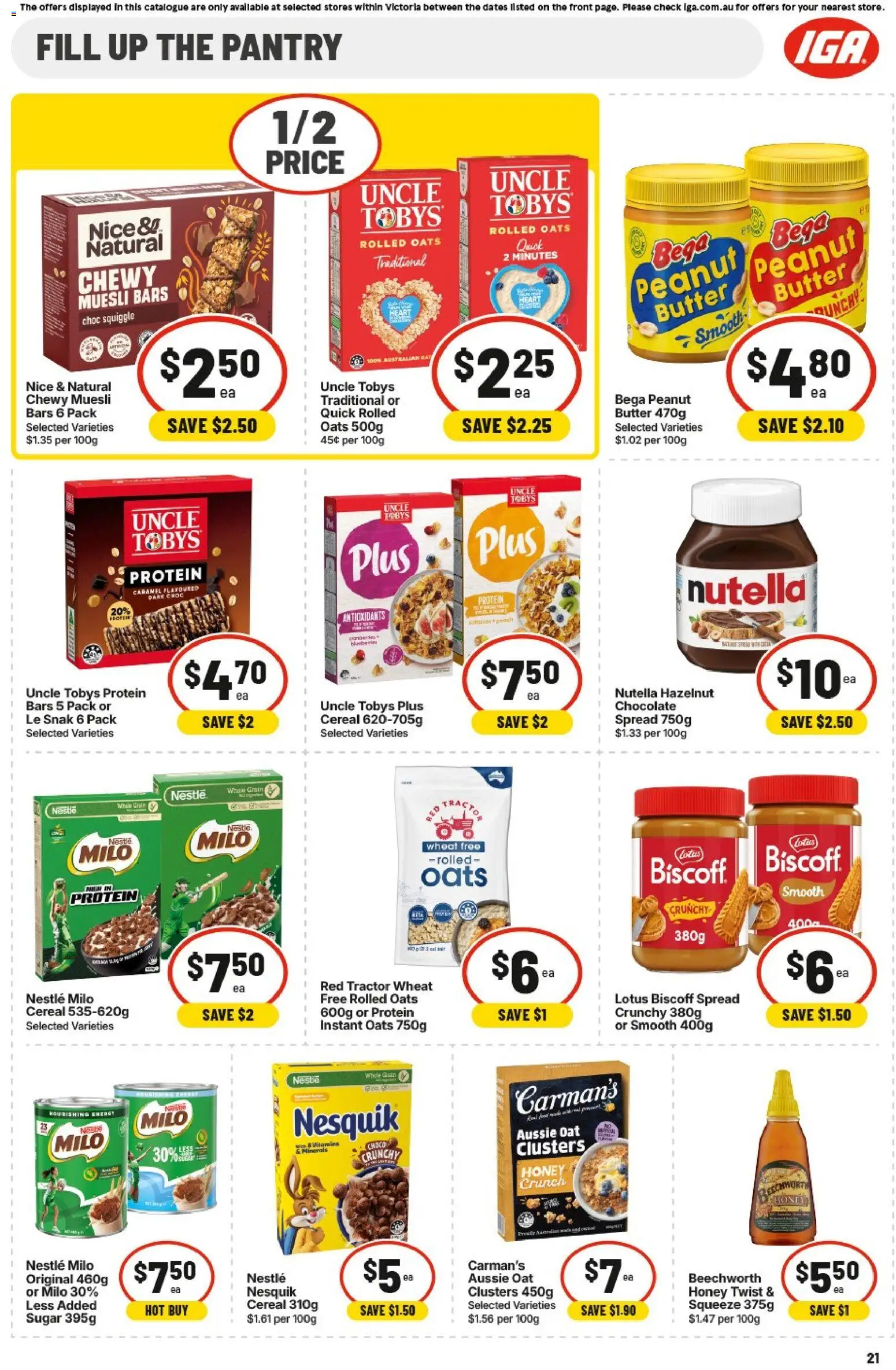 IGA catalogue - valid from 20.05.2026 | Page: 21 | Products: Chocolate, Oats, Cereal, Sugar