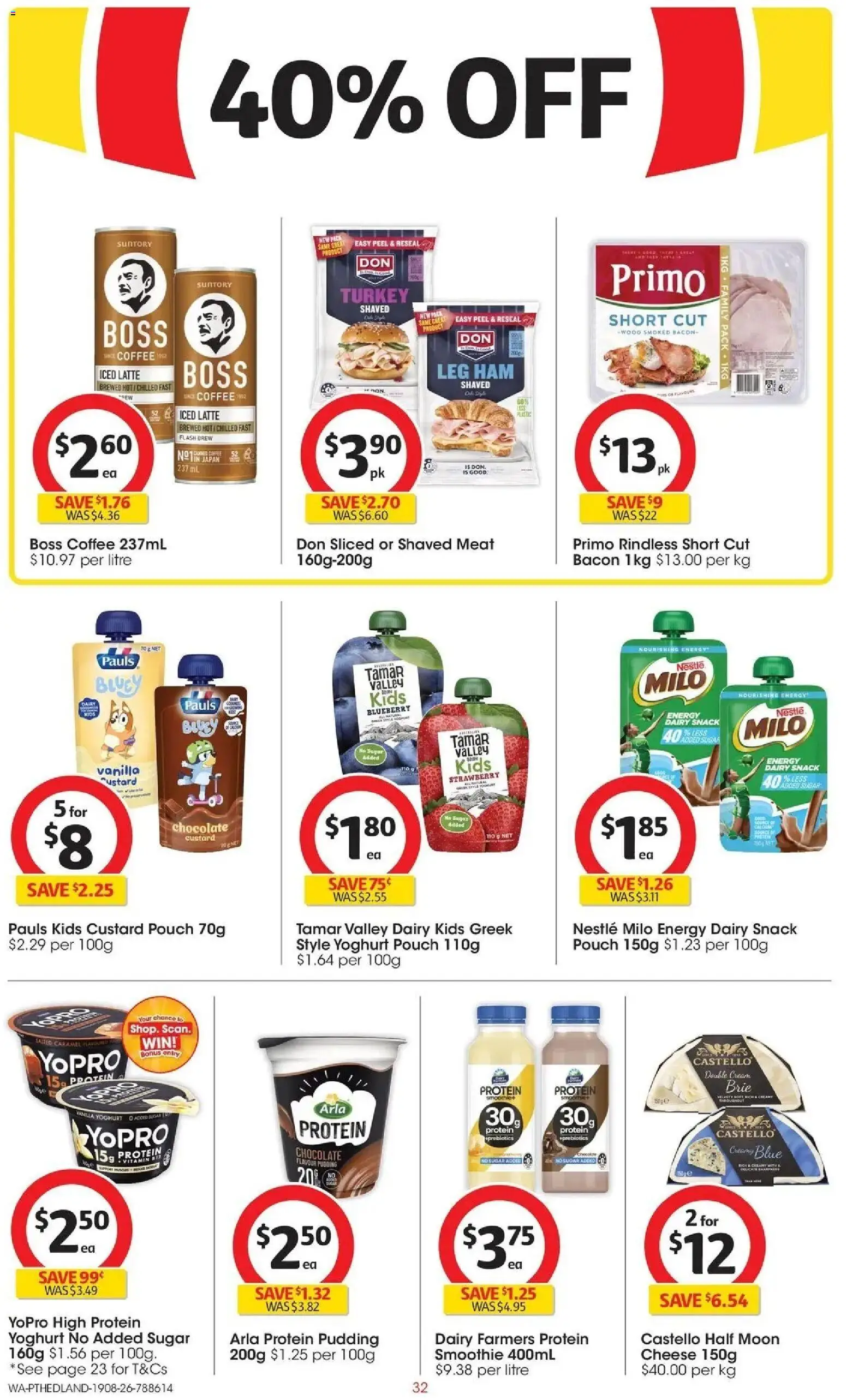 Coles catalogue - valid from 19/08/2026 | Page: 32 | Products: Bacon, Yoghurt, Meat, Turkey