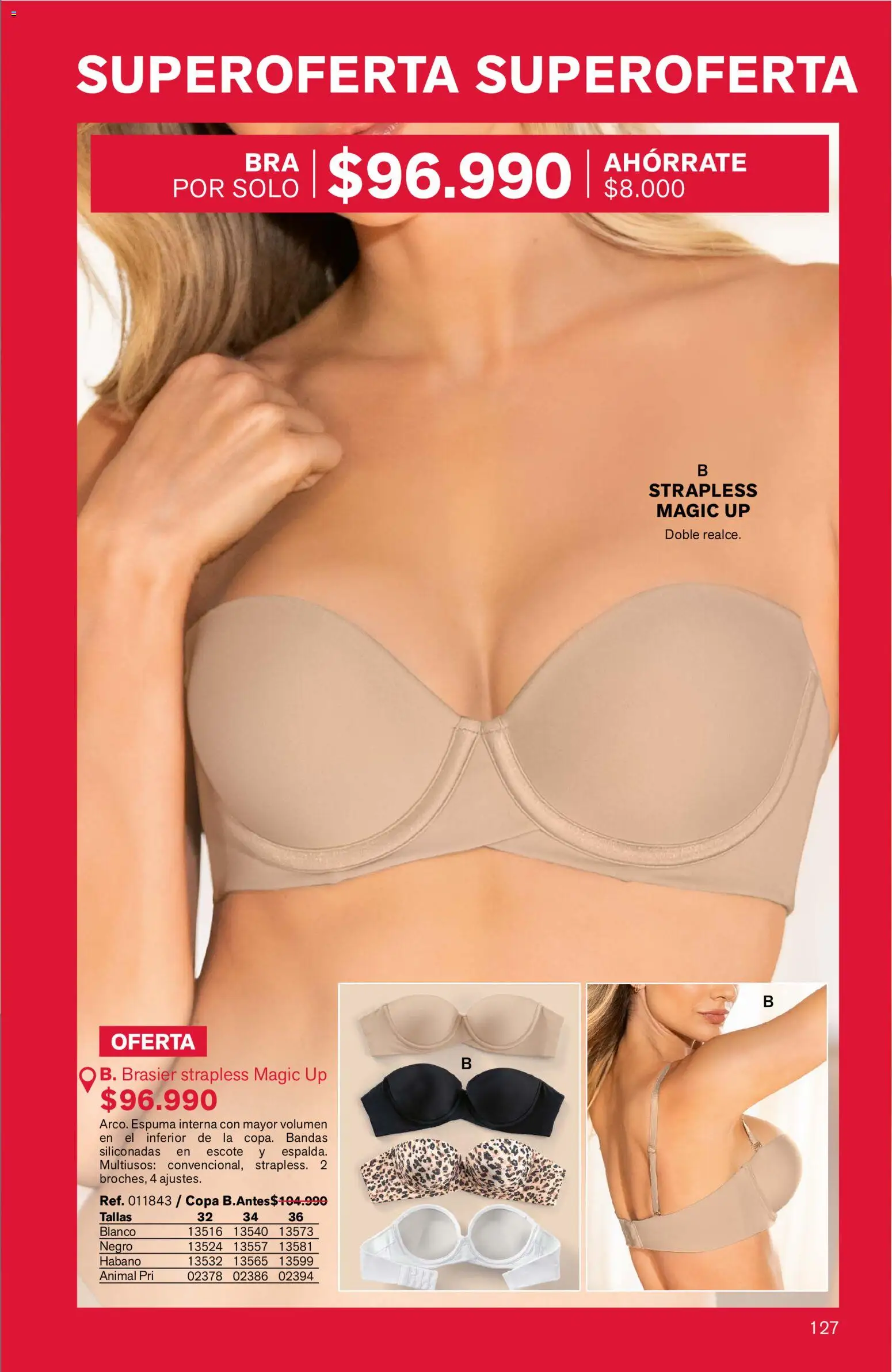 Leonisa revista - valida desde el 04.06.2026 | Página: 127 | Productos: Espuma, Brasier