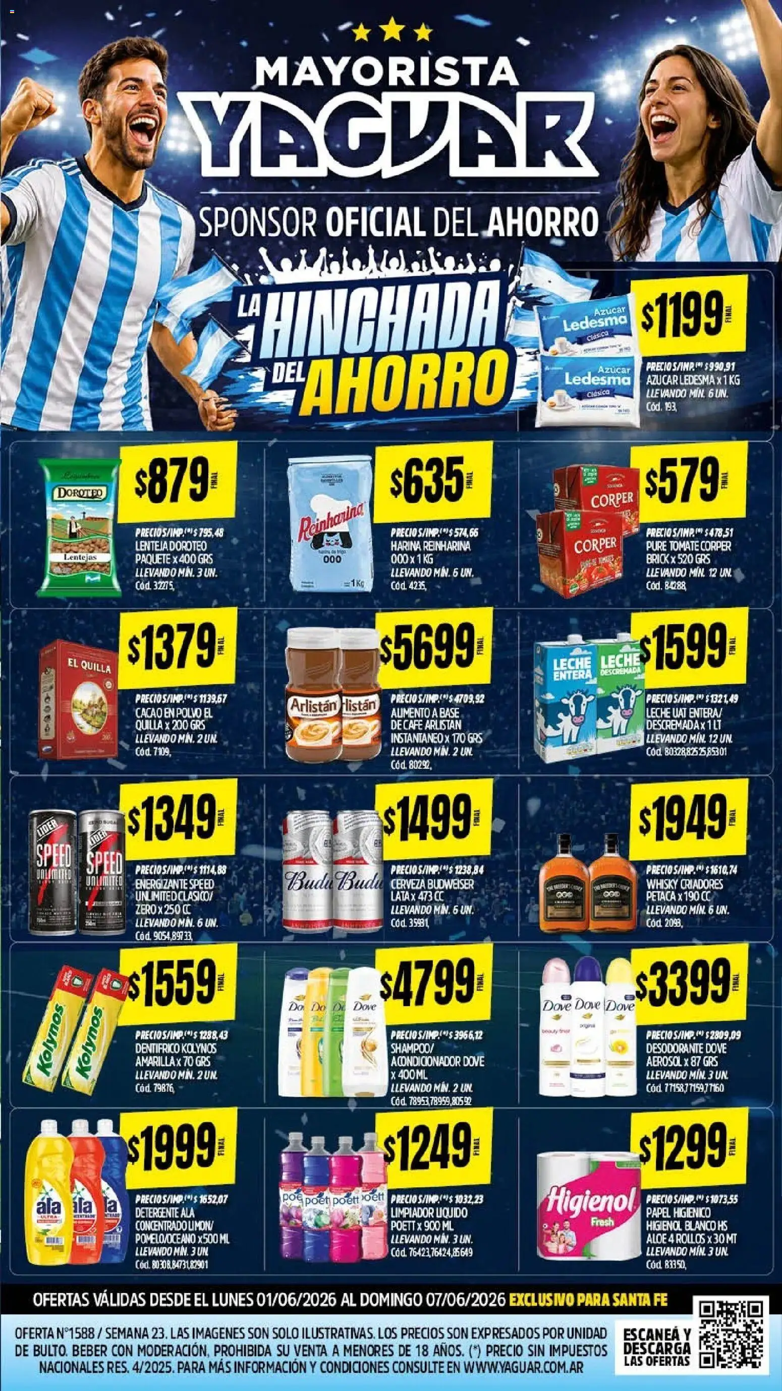 Yaguar - Oferta Semanal Santa Fé │ válido desde el 01.06.2026 | Página: 2 | Productos: Azucar, Polvo, Leche, Cerveza