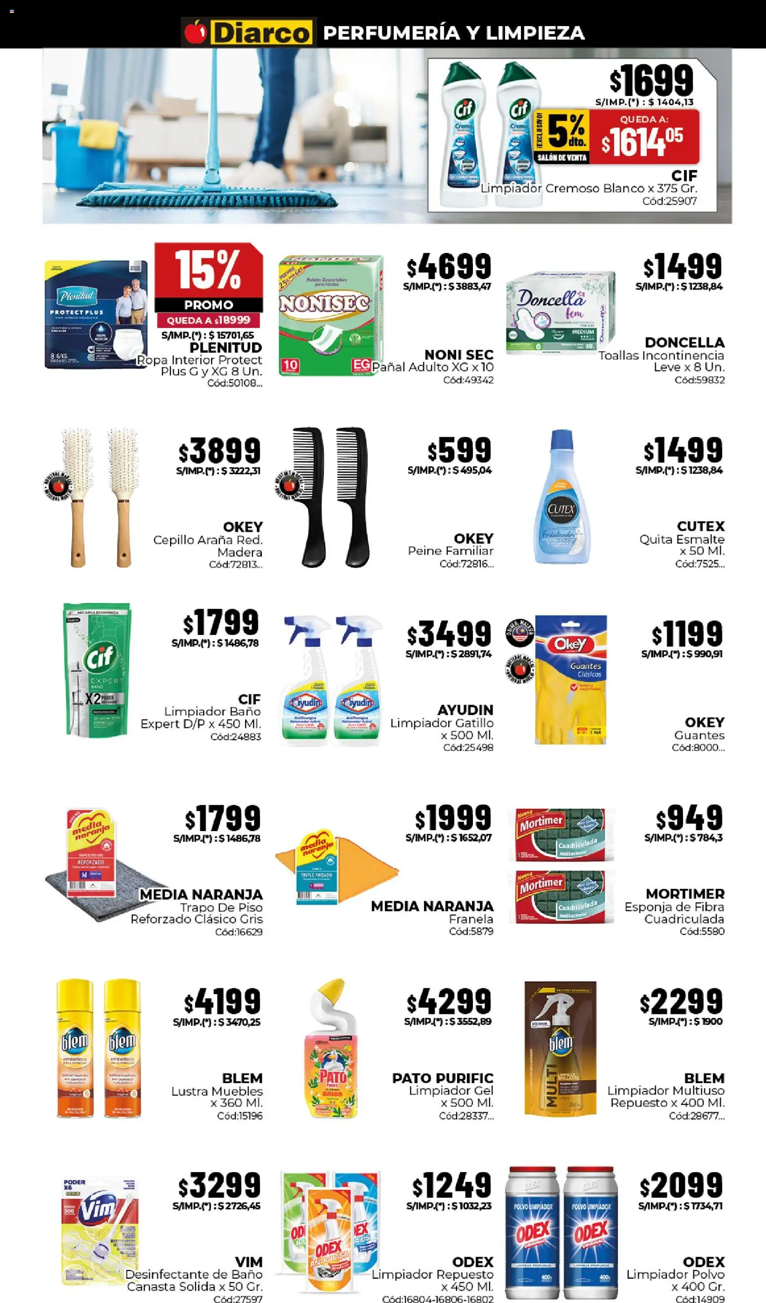 Diarco - Ofertas Gba │ válido desde el 06/07/2026 | Página: 15 | Productos: Toallas, Peine, Baño, Guantes