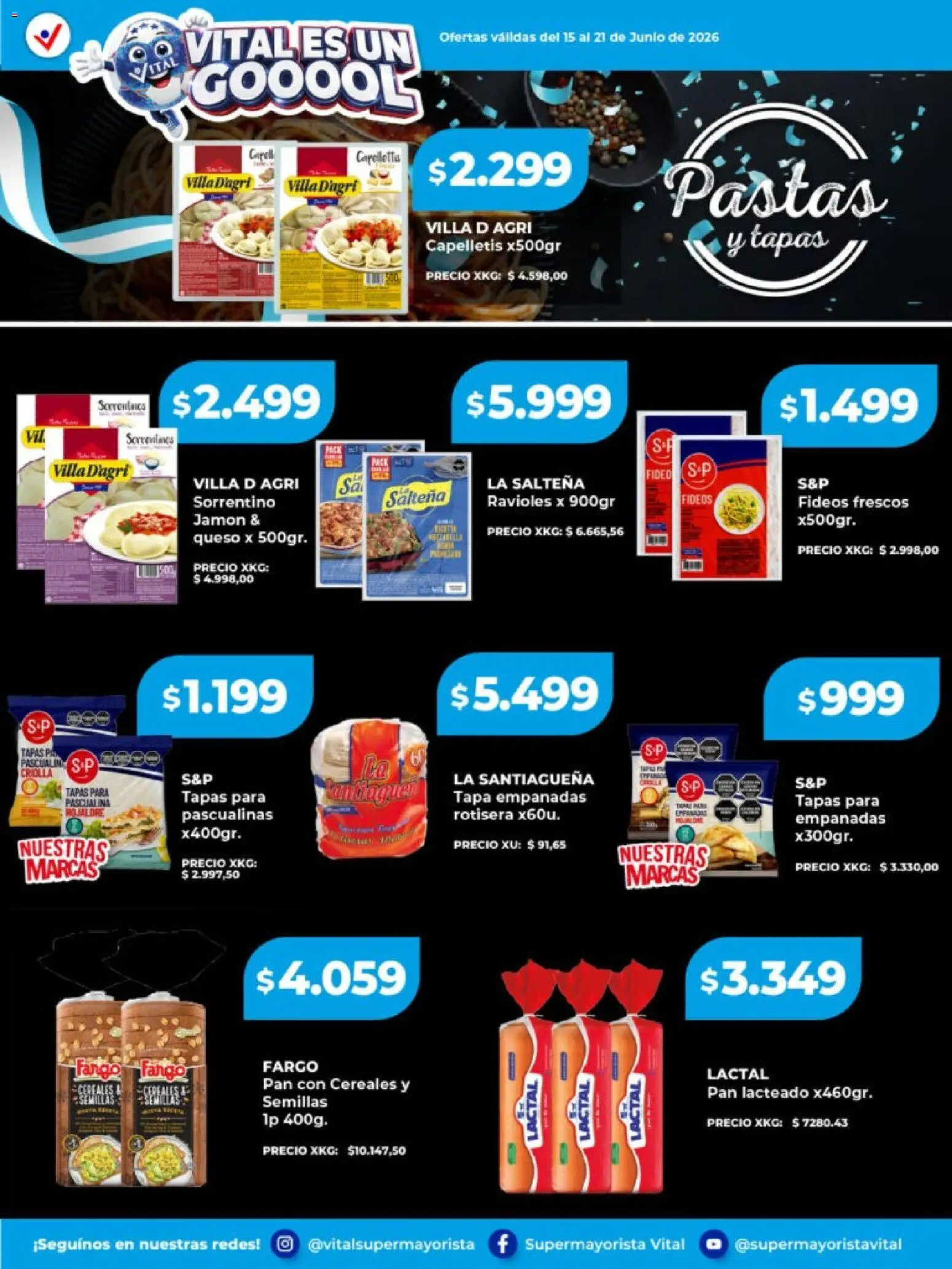 Vital - Especial de frescos │ válido desde el 15.06.2026 | Página: 5 | Productos: Semillas, Queso, Jamón, Fideos