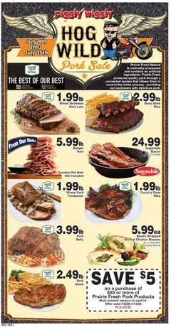 Preview of Piggly Wiggly weekly ads valid from 07/08/2026 | Page: 4 | Products: Ham, Pork