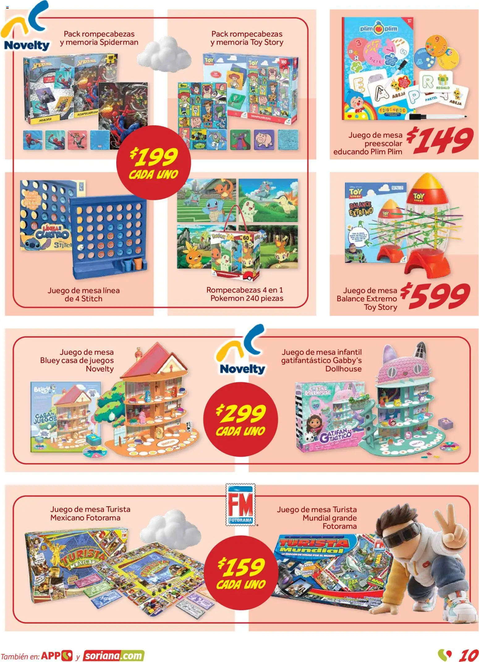 Nuevas ofertas de Soriana válidas en toda la República Mexicana desde el 28/09/2026. ¡Encuentra las mejores ofertas en Soriana Híper - Reino de los Juguetes! | Página: 10 | Productos: Juego, Mesa