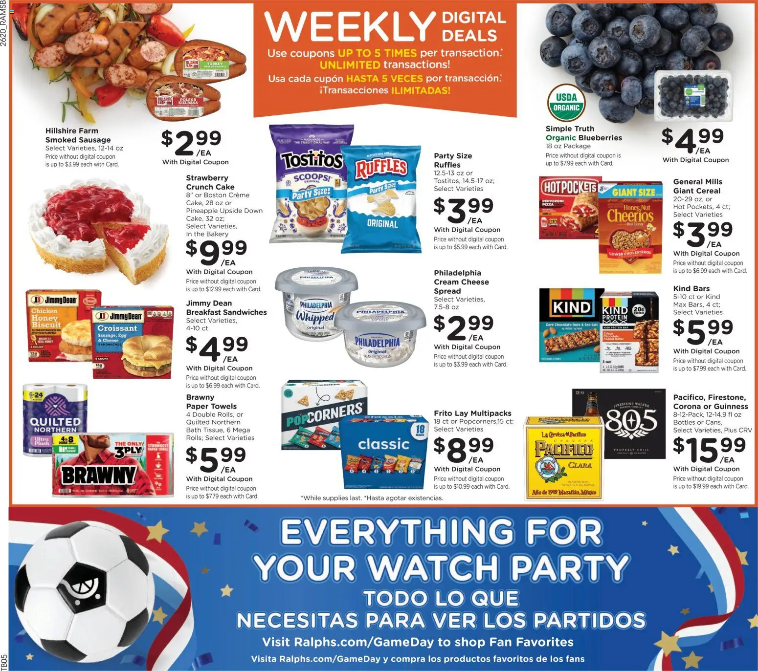 Ralphs Weekly Ad - valid from 17.06.2026 | Page: 2 | Products: Bakery, Cheese, Blueberries, Fan