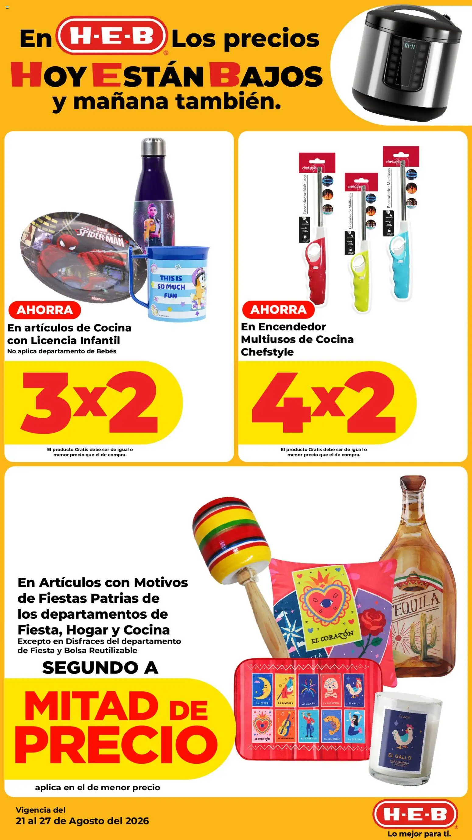Nuevas ofertas de H-E-B válidas en toda la República Mexicana desde el 21/08/2026. ¡Encuentra las mejores ofertas en H-E-B folleto! | Página: 20 | Productos: Bolsa, Vela, Cocina, Encendedor