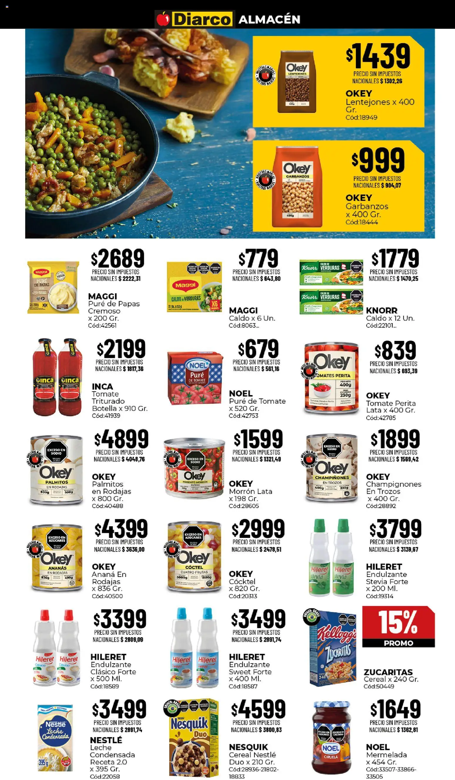 Diarco - Ofertas Santiago Del Estero │ válido desde el 24/08/2026 | Página: 3 | Productos: Morrón, Botella, Papas, Pimiento