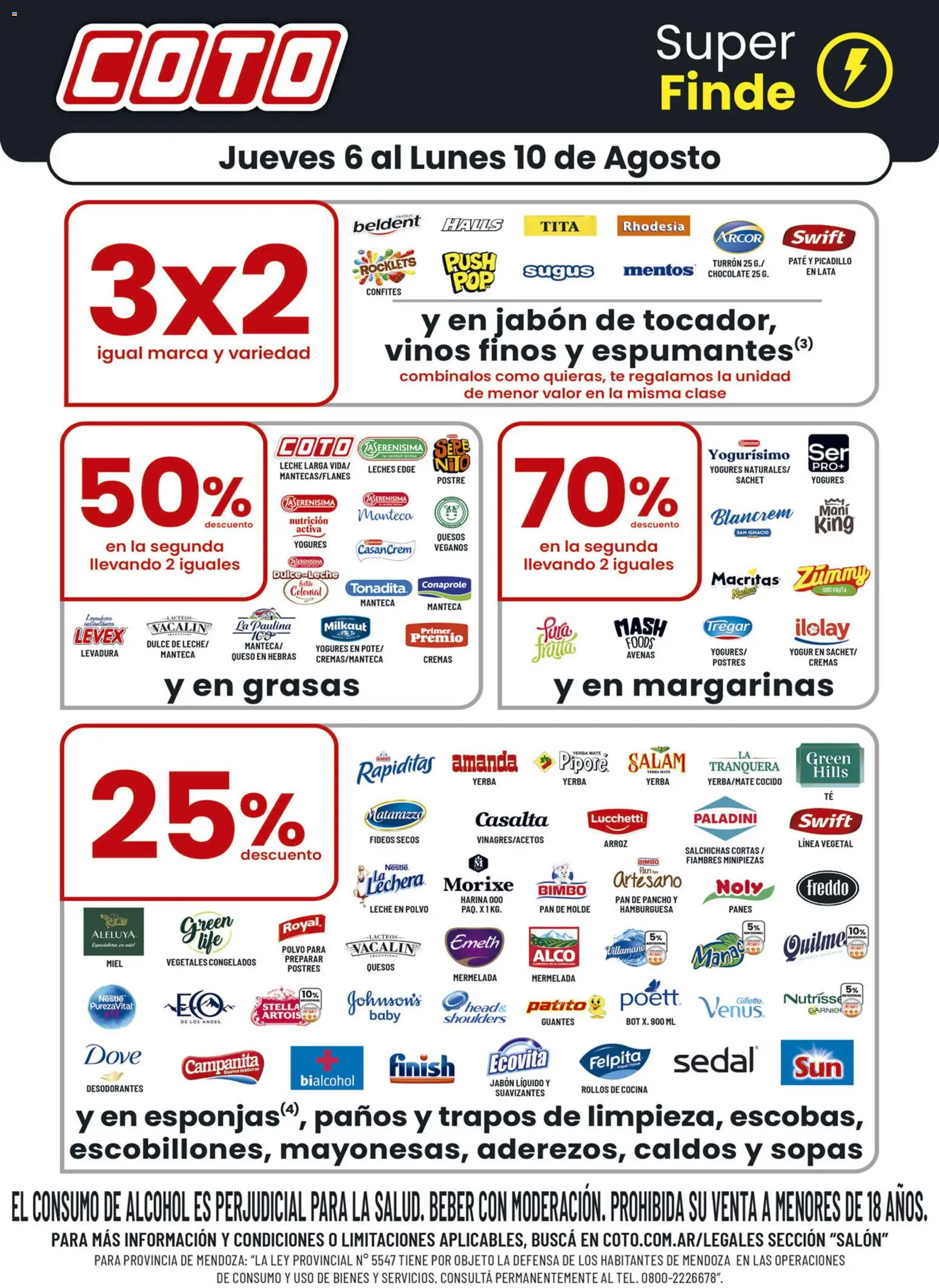 Coto ofertas │ válido desde el 06/08/2026 | Página: 1 | Productos: Leche en polvo, Mani, Chocolate, Arroz