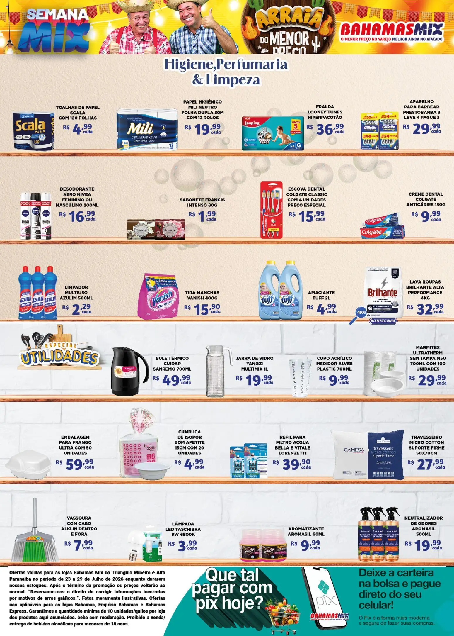 Bahamas Mix Folheto - válido de 23/07/2026 | Página: 4 | Produtos: Escova, Desodorante, Travesseiro, Creme dental