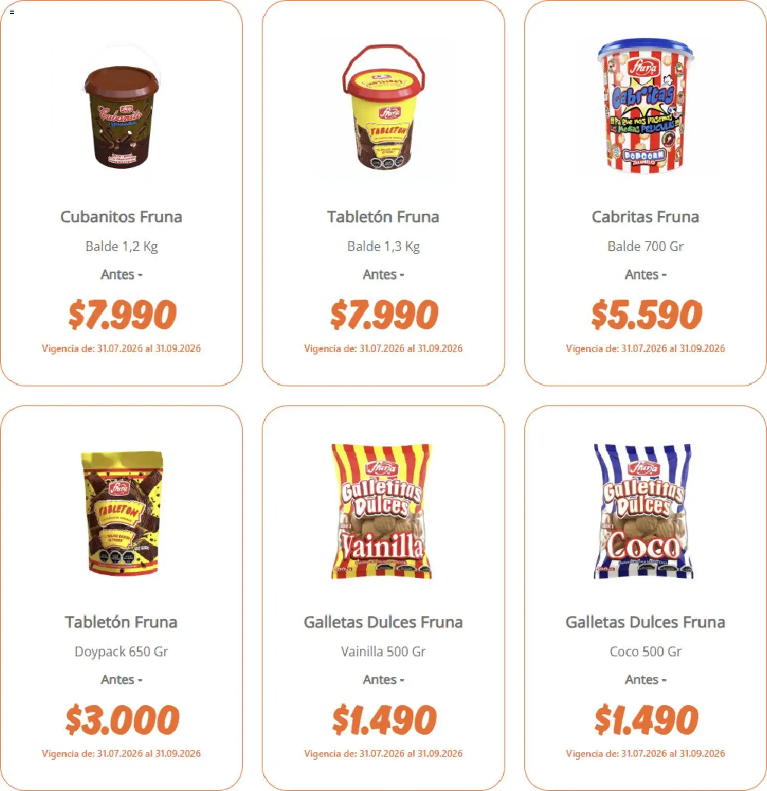 Mayorista 10 Ofertas │ válido desde el 30.07.2026 | Página: 8 | Productos: Tablet, Coco, Dulces, Vainilla
