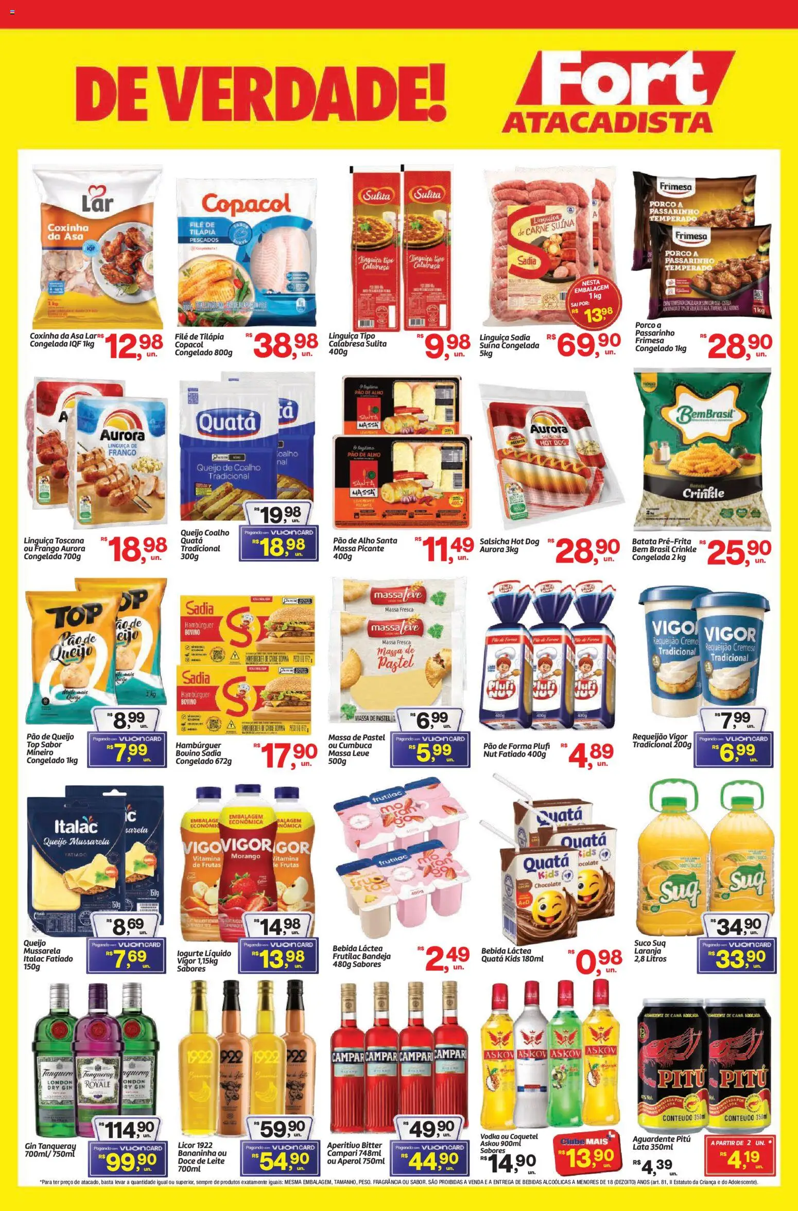 Fort Atacadista Folheto - válido de 10/07/2026 | Página: 3 | Produtos: Carne, Vodka, Requeijão, Doce de leite