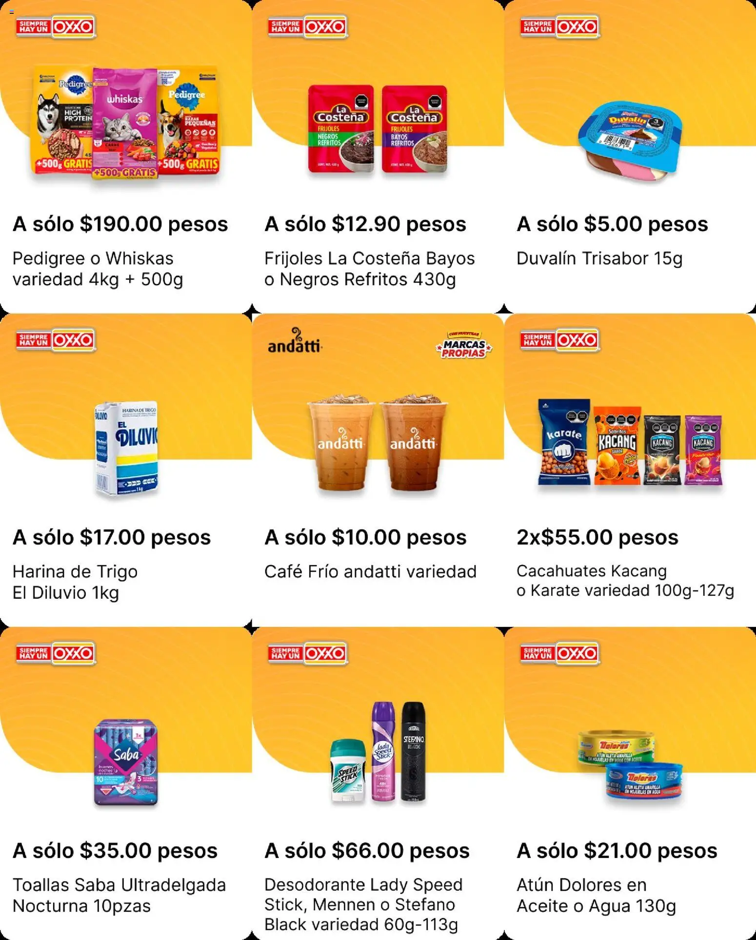 Nuevas ofertas de OXXO válidas en toda la República Mexicana desde el 03/09/2026. ¡Encuentra las mejores ofertas en OXXO folleto! | Página: 16 | Productos: Cacahuates, Harina, Atún, Toallas