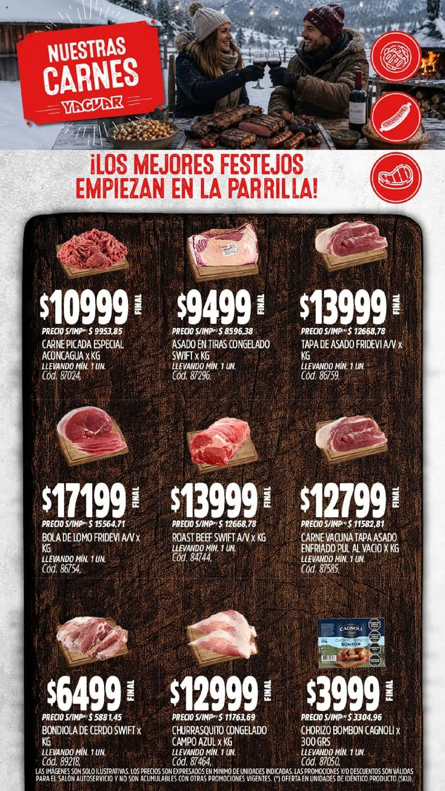 Yaguar - Oferta Semanal Trelew │ válido desde el 20/07/2026 | Página: 6 | Productos: Parrilla, Chorizo, Cerdo