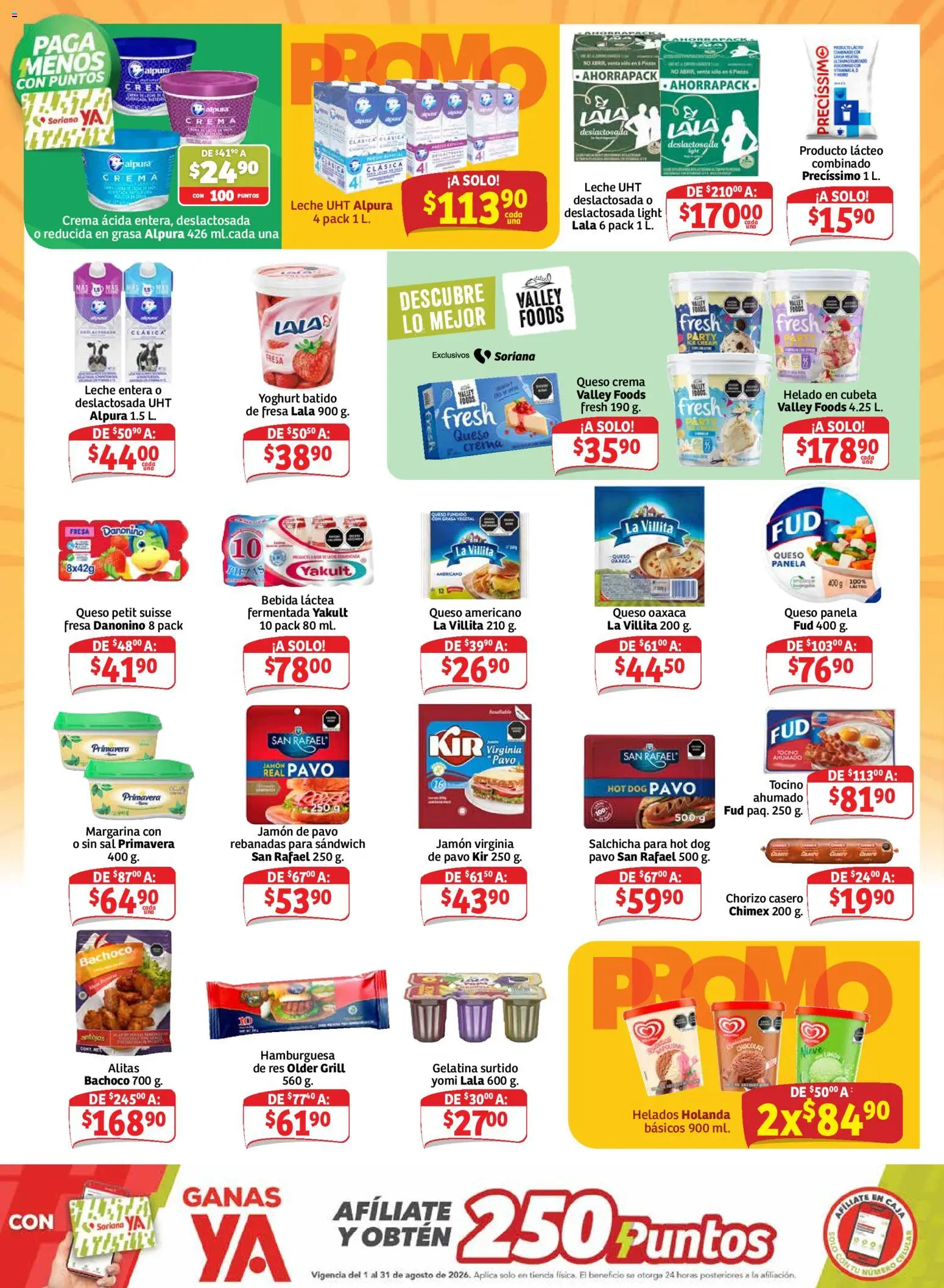 Nuevas ofertas de Soriana válidas en toda la República Mexicana desde el 21/08/2026. ¡Encuentra las mejores ofertas en Soriana Ahorro constante y sonante Mercado Nacional! | Página: 4 | Productos: Leche, Queso, Res, Pavo