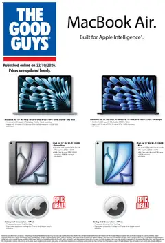 Preview of The Good Guys MacBook Air - valid from 22/10/2026