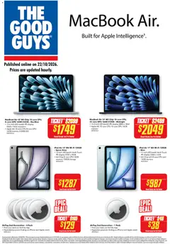 Preview of The Good Guys MacBook Air - valid from 22/10/2026