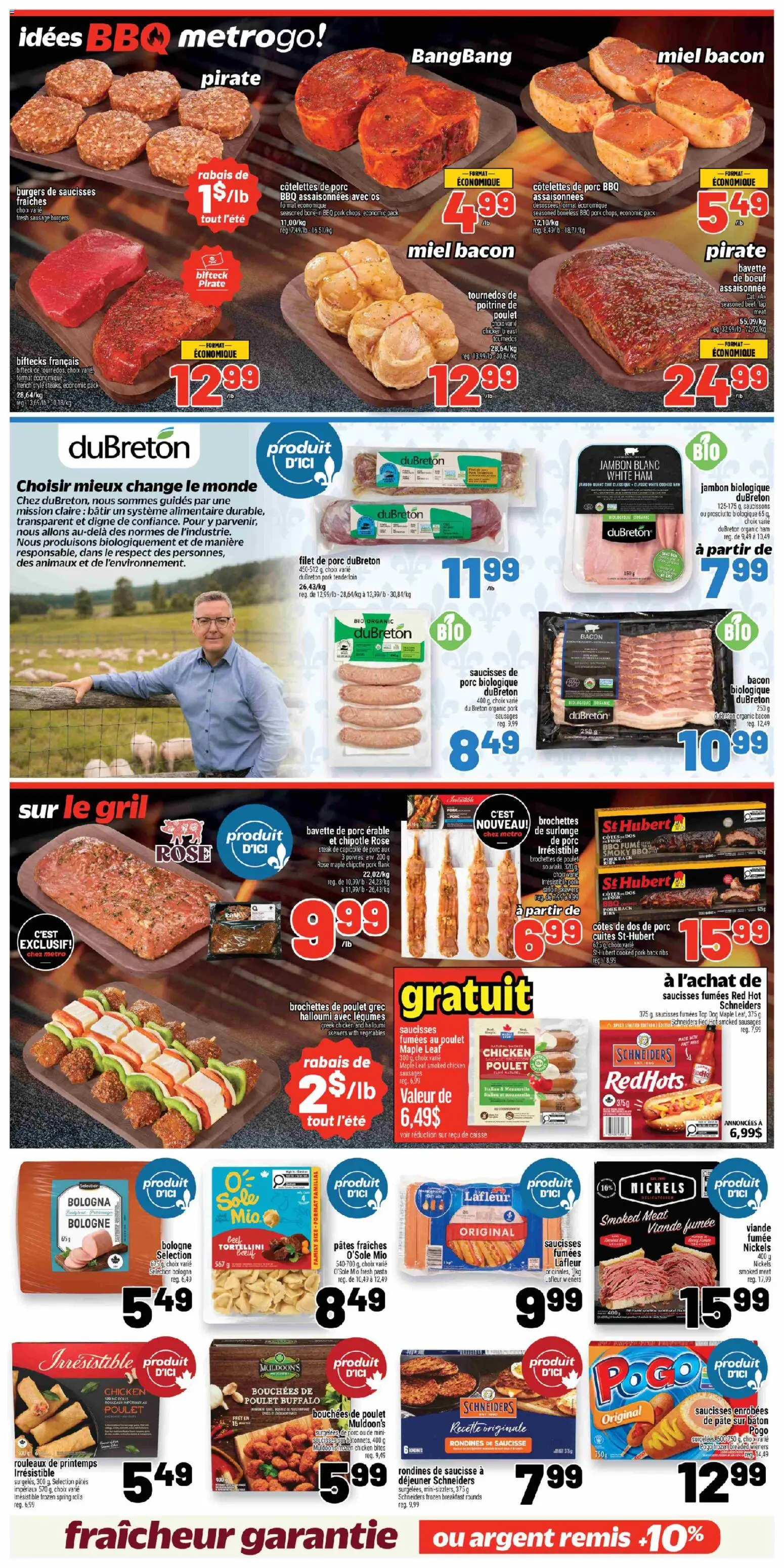 Metro flyer valid from Jul 9, 2026 | Page: 10 | Products: Pasta, Ham, Chicken, Pork