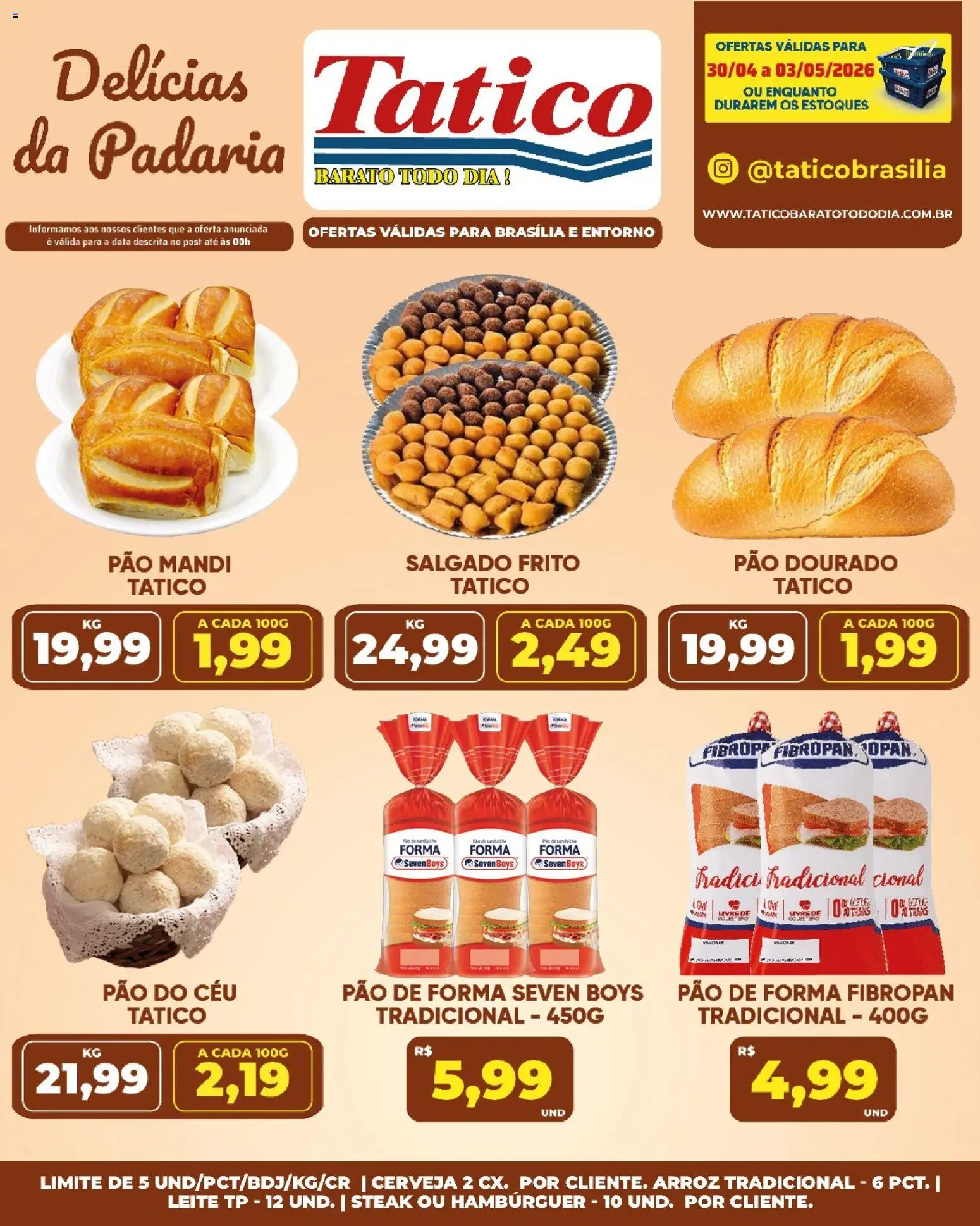 Tatico Folheto - válido de 01.05.2026 | Página: 39 | Produtos: Leite, Cerveja, Sanduíche, Arroz