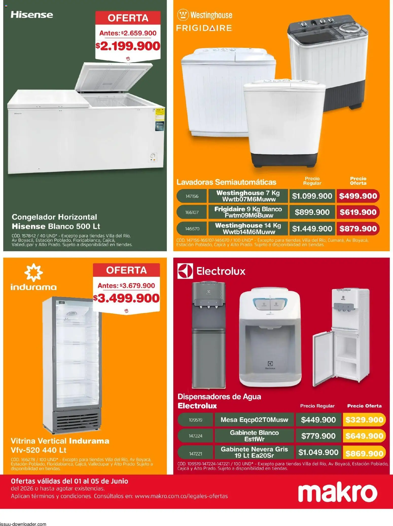 Makro revista - valida desde el 01.06.2026 | Página: 11 | Productos: Agua, Mesa, Vitrina, Nevera