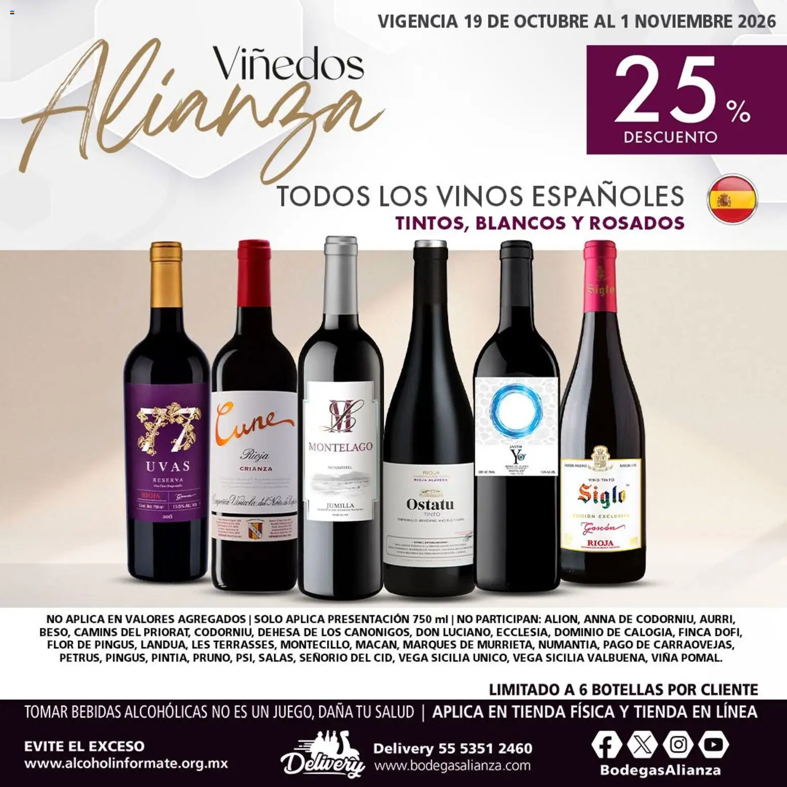 Nuevas ofertas de Bodegas Alianza válidas en toda la República Mexicana desde el 19/10/2026. ¡Encuentra las mejores ofertas en Bodegas Alianza catálogo Viñedos Alianza! | Página: 2