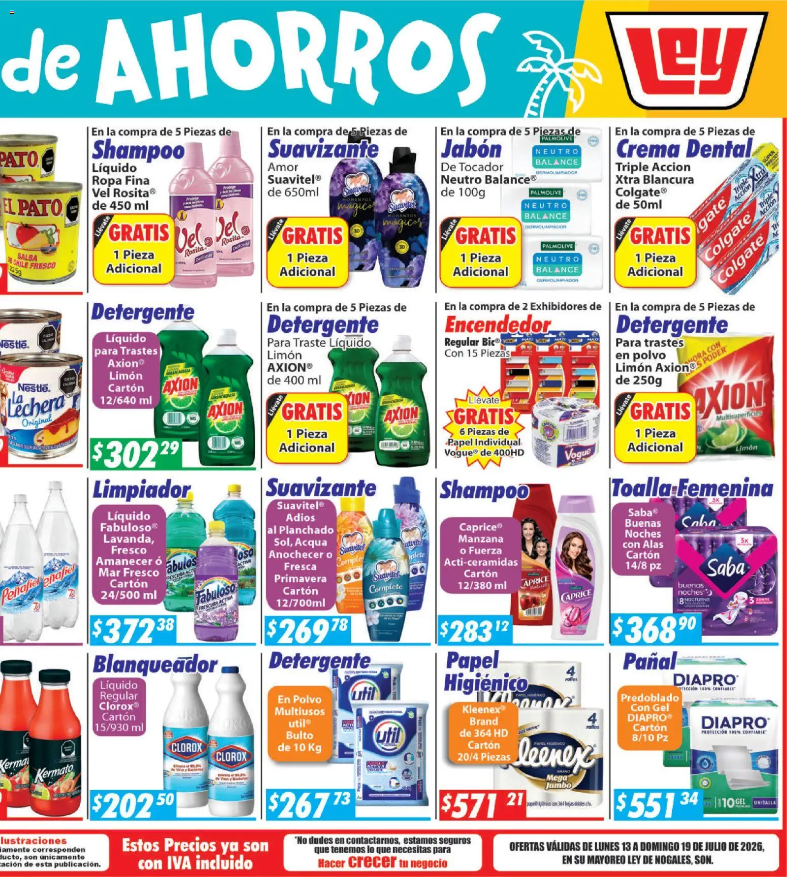 Nuevas ofertas de Casa Ley válidas en toda la República Mexicana desde el 13/07/2026. ¡Encuentra las mejores ofertas en Casa Ley folleto Nogales! | Página: 6 | Productos: Detergente, Limón, Limpiador, Toalla