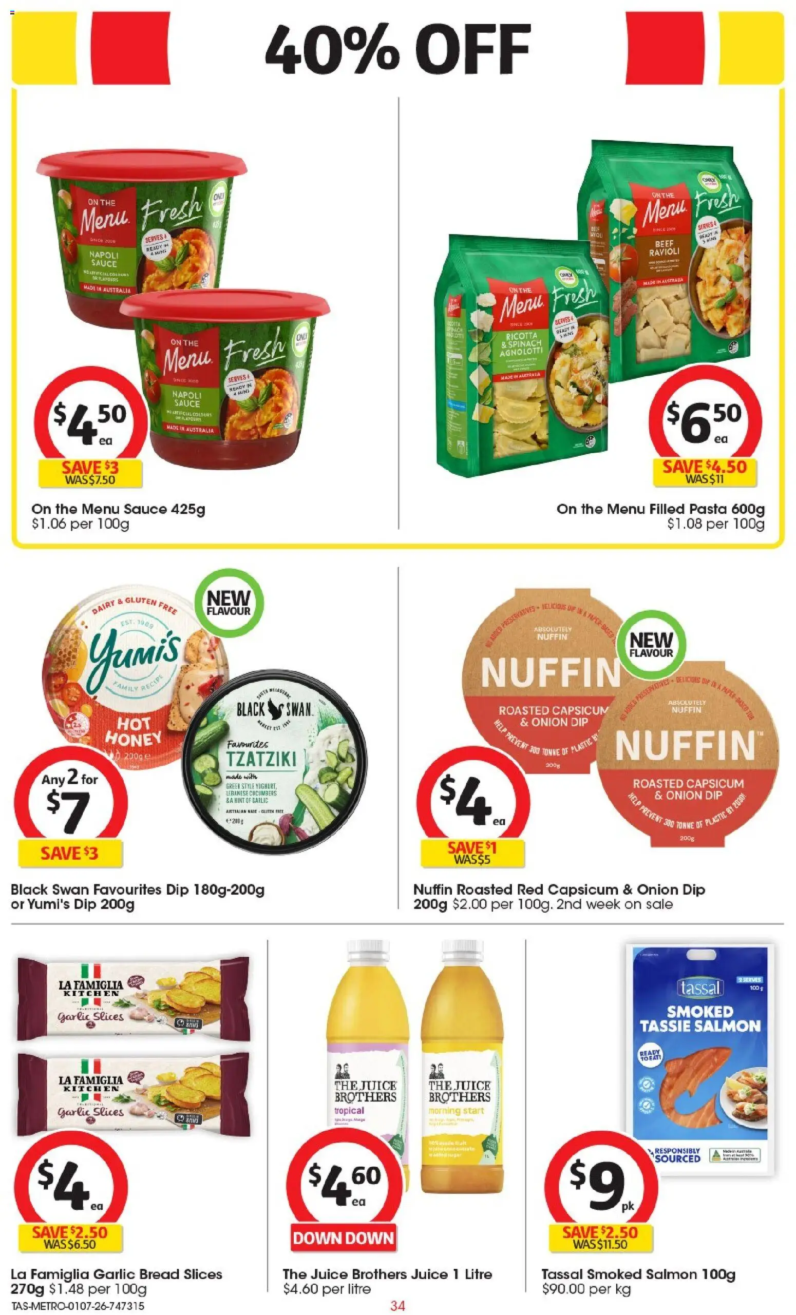 Coles catalogue - valid from 01/07/2026 | Page: 34 | Products: Capsicum, Dairy, Bread, Garlic