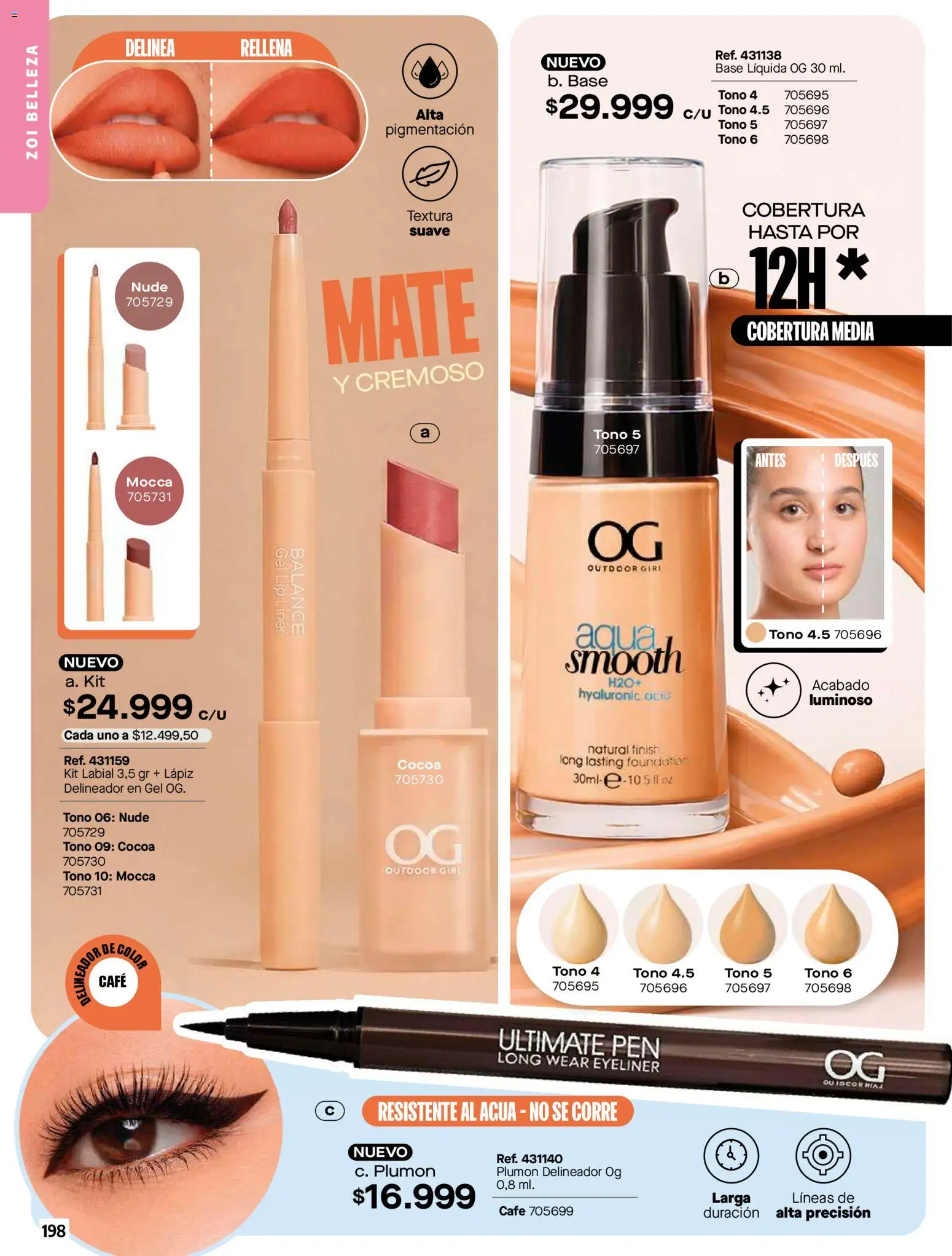Carmel revista - valida desde el 01/04/2026 | Página: 198 | Productos: Agua, Delineador, Café