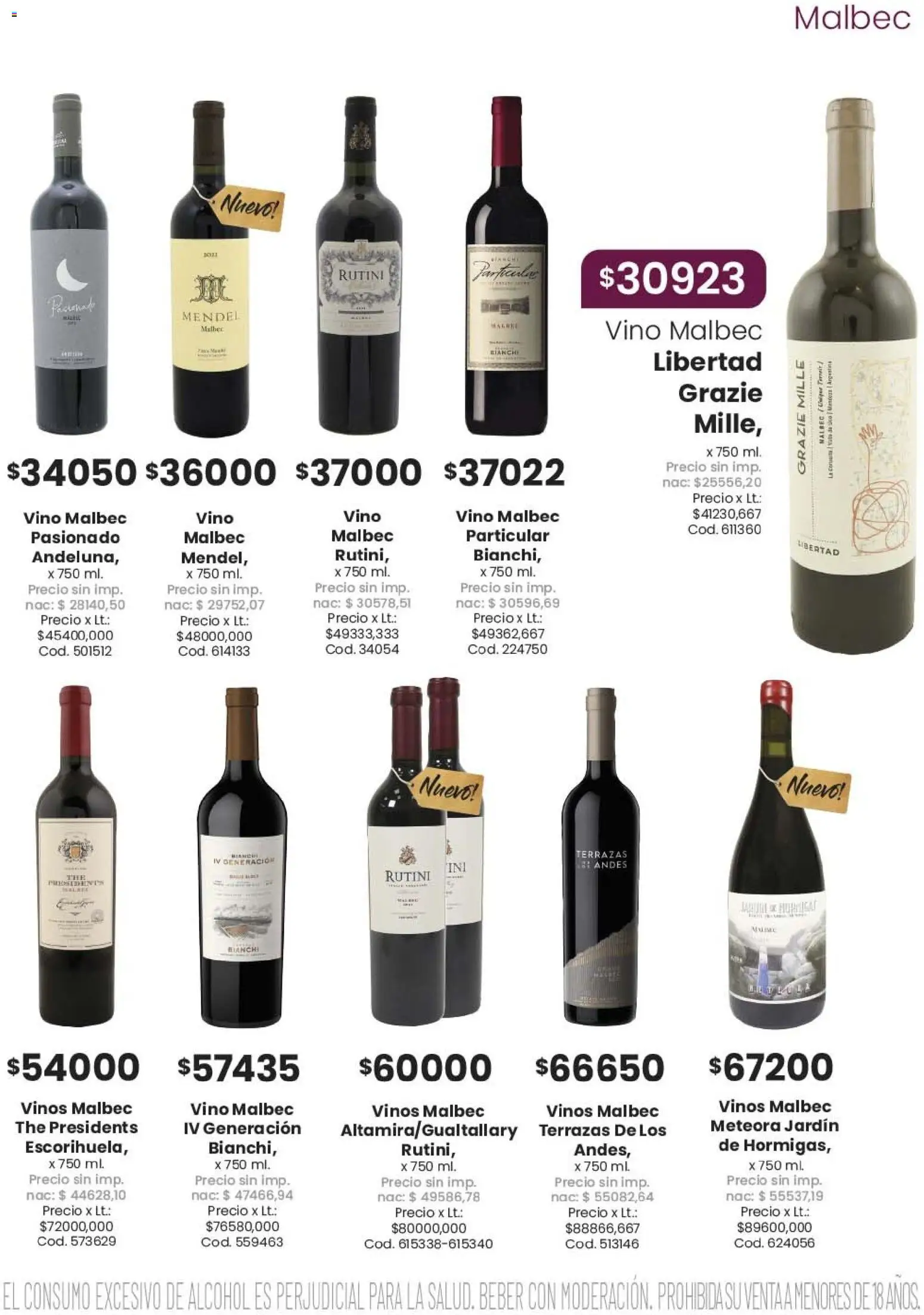 Coto - EL CONSUMO EXCESIVO DE ALCOHOL │ válido desde el 08.06.2026 | Página: 25 | Productos: Vino