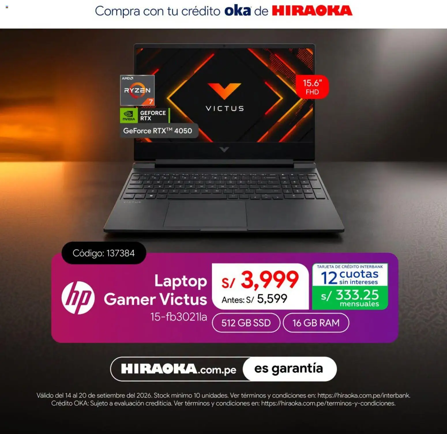 Catálogo Hiraoka válido desde 14/09/2026 | Página: 4 | Productos: Laptop