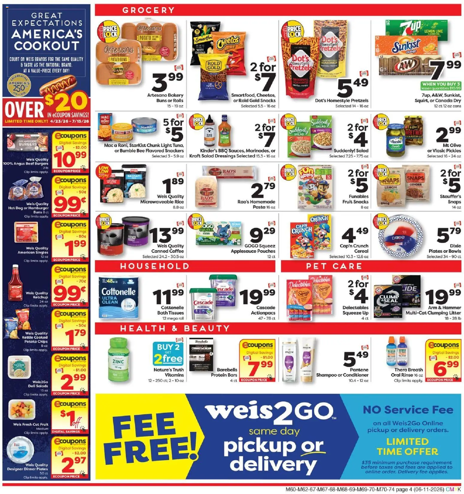 Weis Weekly Circular - DE - valid from 11.06.2026 | Page: 4 | Products: Zinc, Shampoo, Chips, Kettle