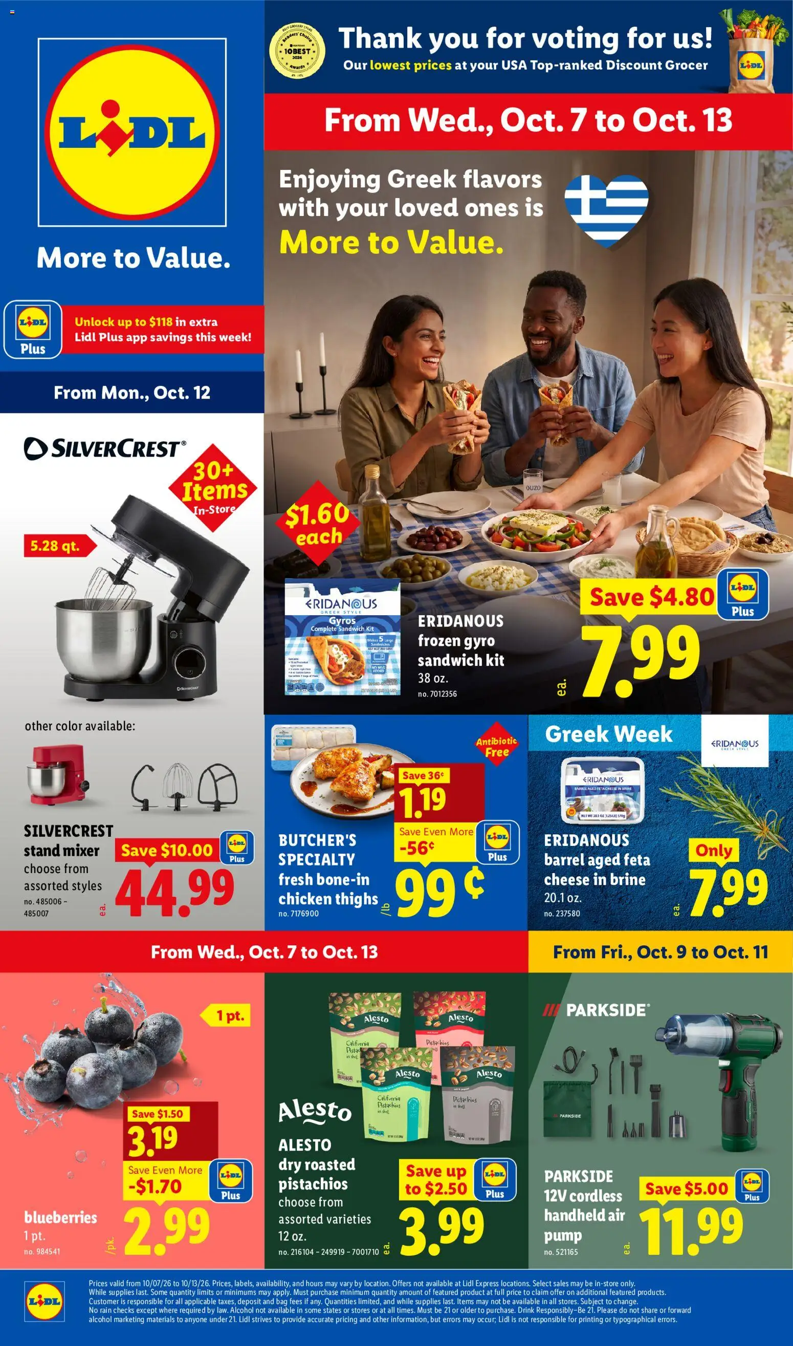 Lidl Wednesday, October 7 Top Hampers