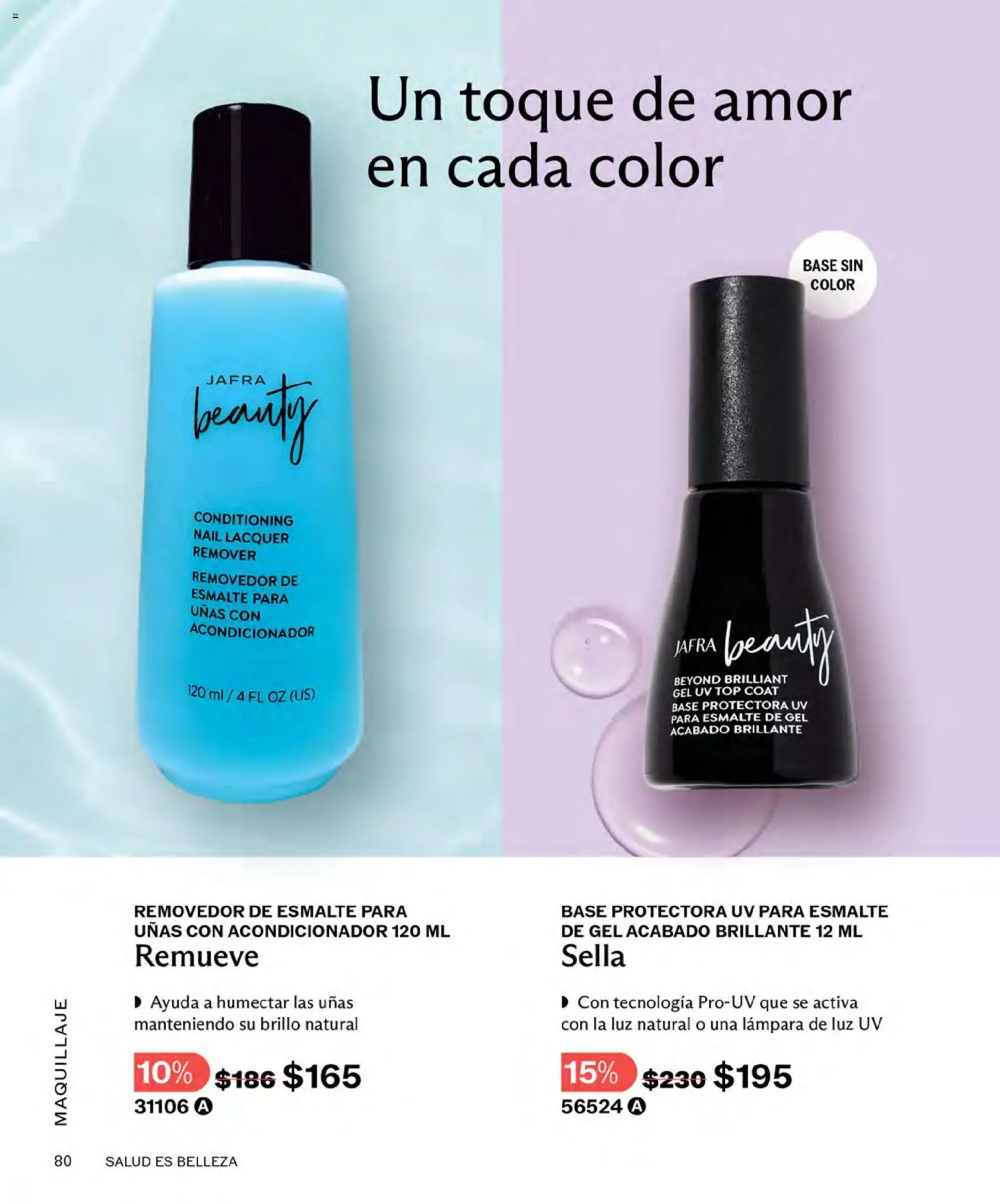 Nuevas ofertas de JAFRA válidas en toda la República Mexicana desde el 01.04.2026. ¡Encuentra las mejores ofertas en JAFRA catálogo! | Página: 80 | Productos: Brillo, Top, Lámpara, Maquillaje