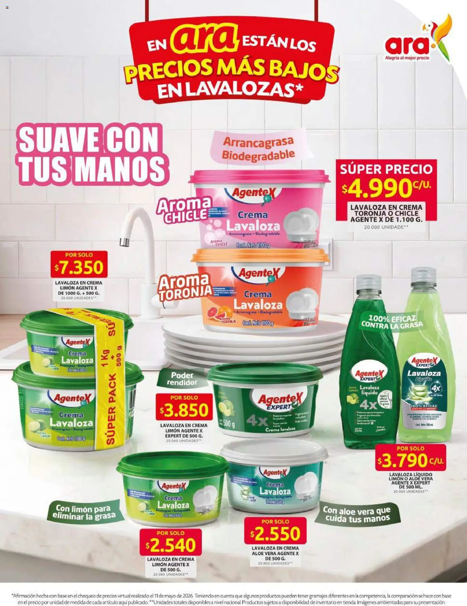Ara revista - valida desde el 21.05.2026 | Página: 4 | Productos: Crema, Limón, Chicle, Loción tonificante