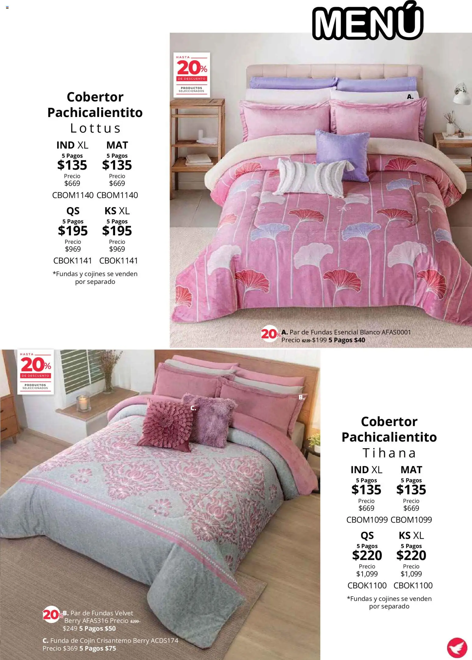 Nuevas ofertas de Colchas Concord válidas en toda la República Mexicana desde el 01/08/2026. ¡Encuentra las mejores ofertas en Colchas Concord catálogo Colección Cobertor! | Página: 13 | Productos: Cobertor, Funda