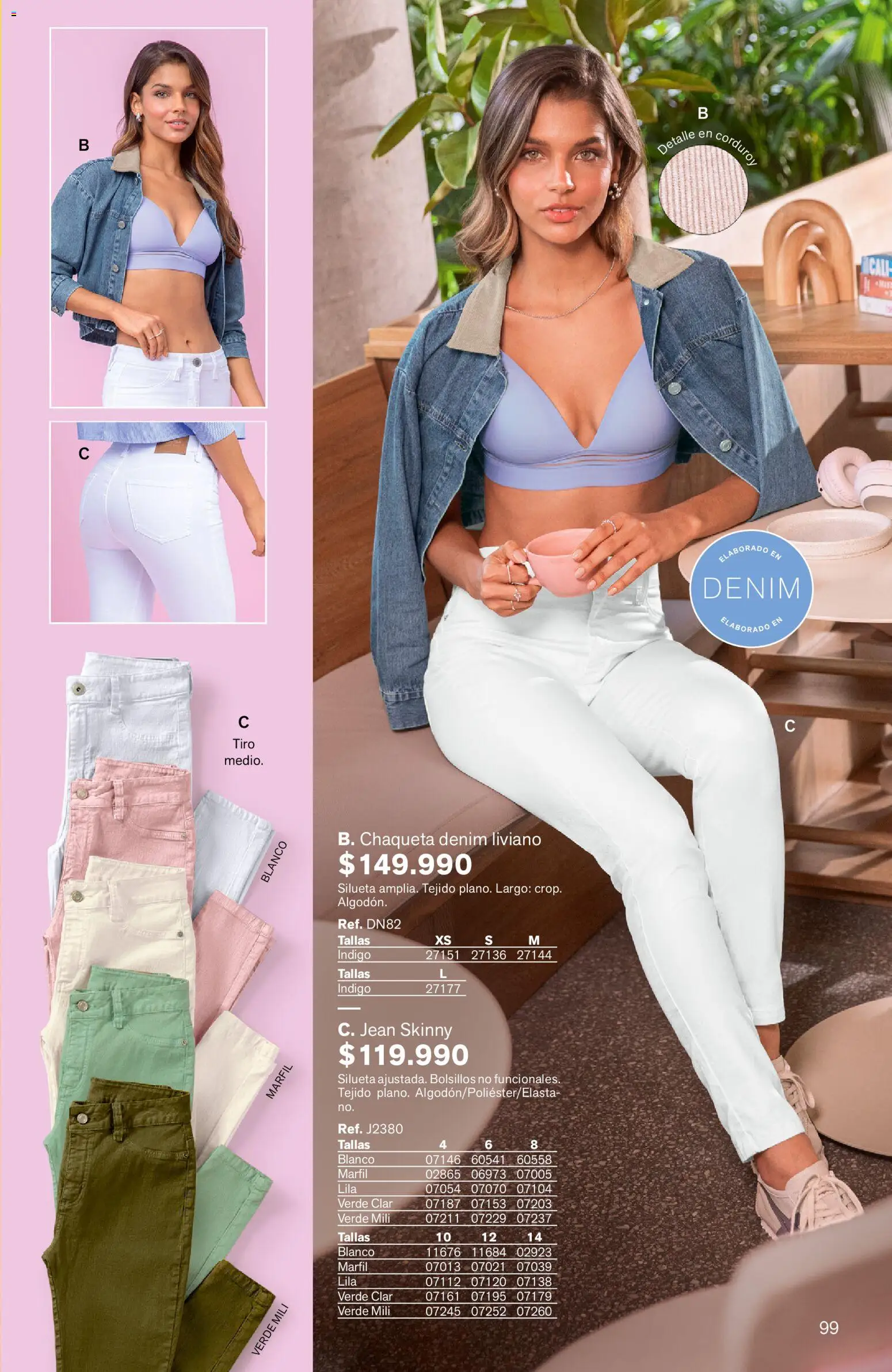 Leonisa revista - valida desde el 24/08/2026 | Página: 99 | Productos: Bolsillos, Jean, Chaqueta