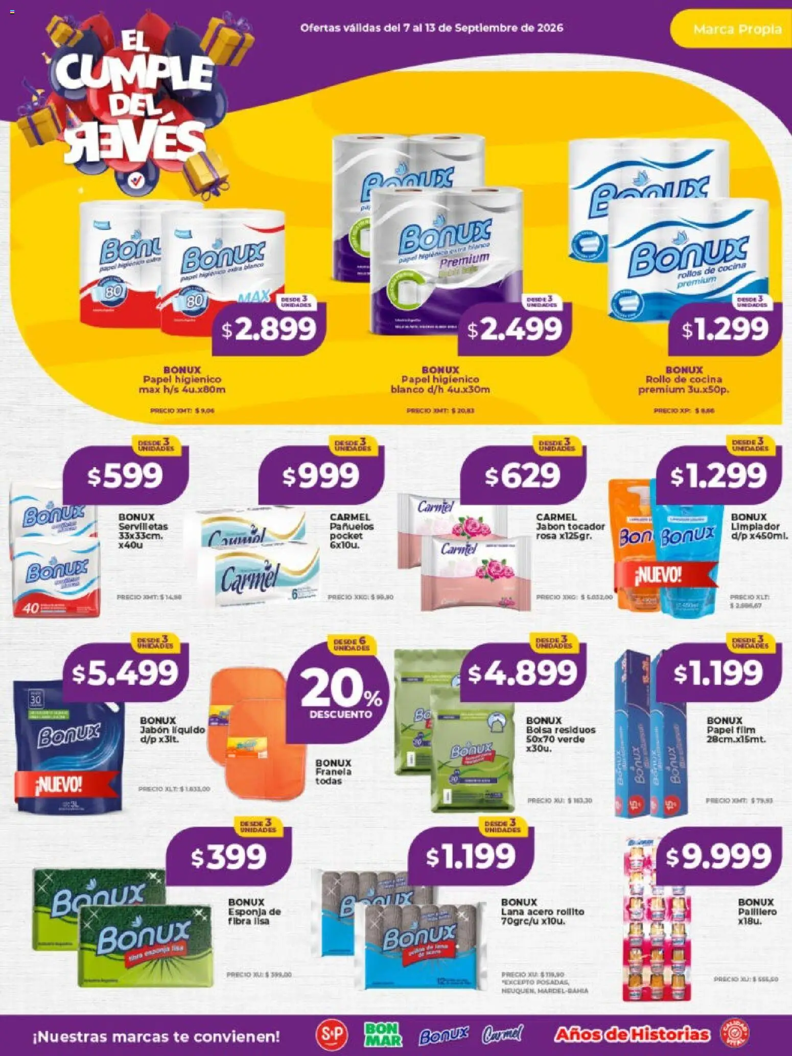 Vital - Especial nuestras marcas │ válido desde el 07/09/2026 | Página: 3 | Productos: Papel higiénico, Jabón, Té, Limpiador