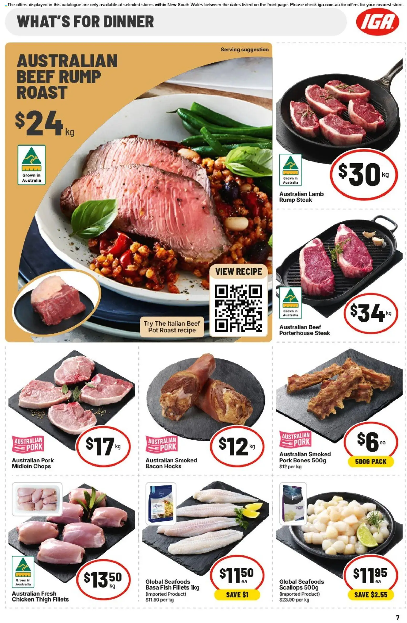 IGA catalogue - valid from 13.05.2026 | Page: 8 | Products: Pork, Lamb, Fish, Beef